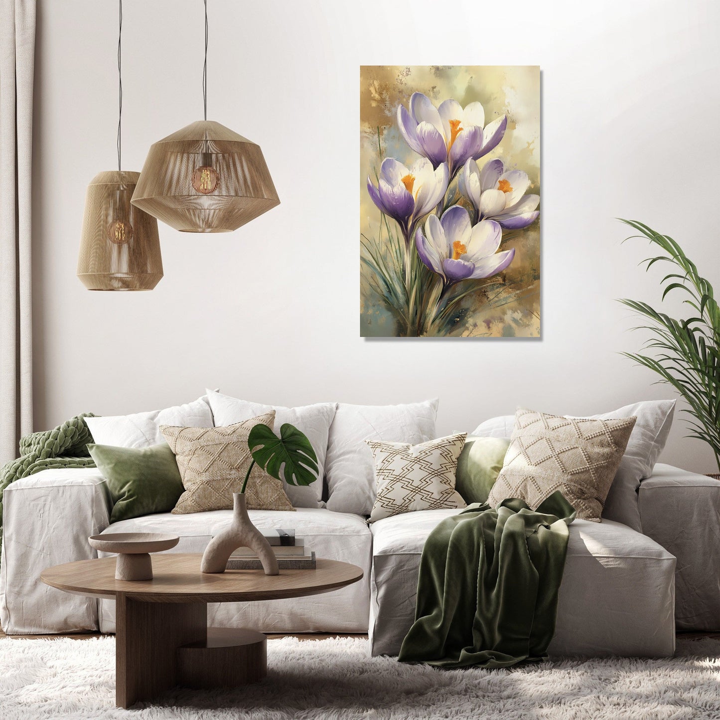 Crocus Awakening Canvas