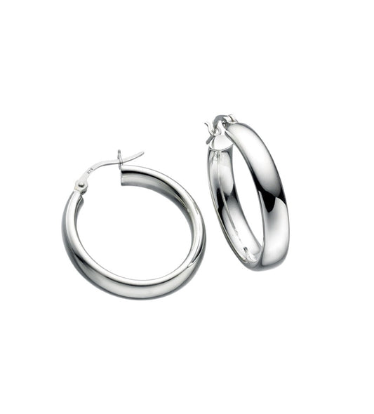 Beginnings Oval Tube Hoop Earrings 20mm