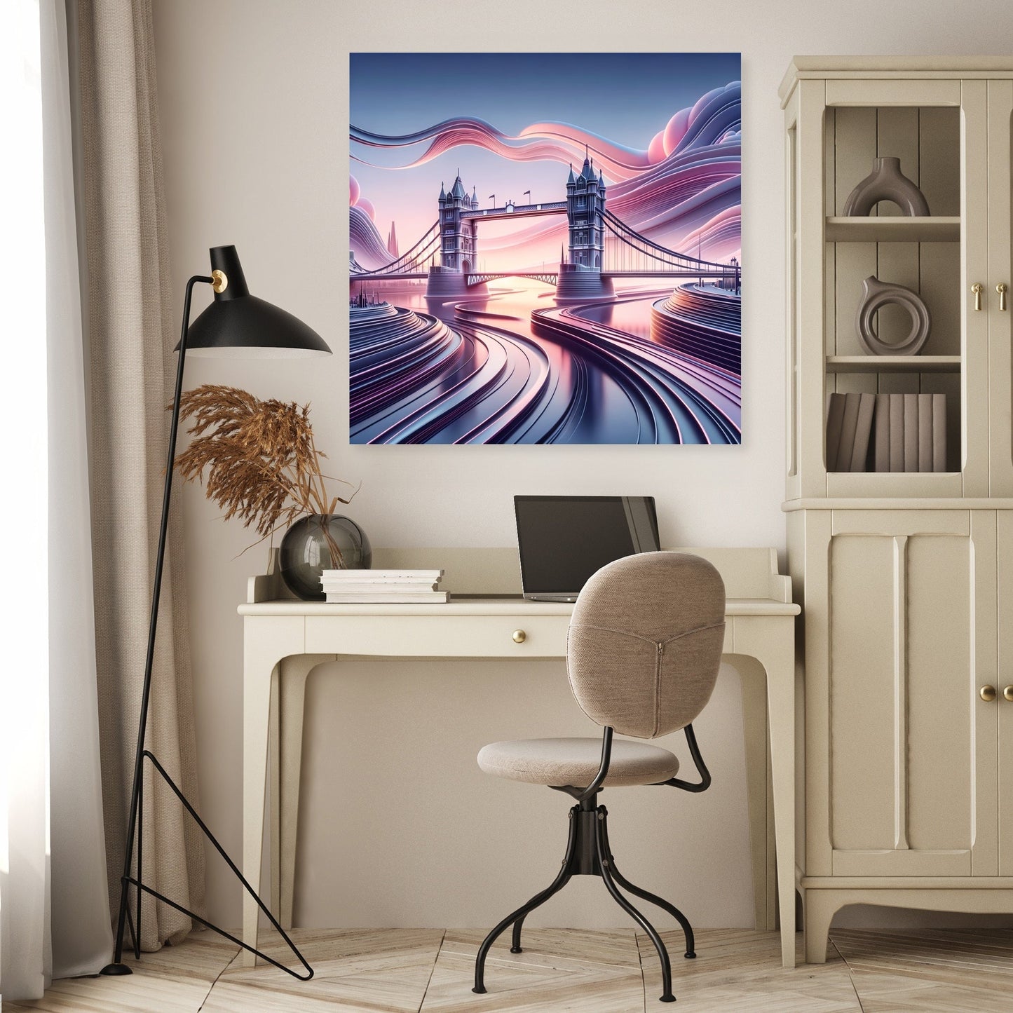 Futuristic Tower Bridge Canvas