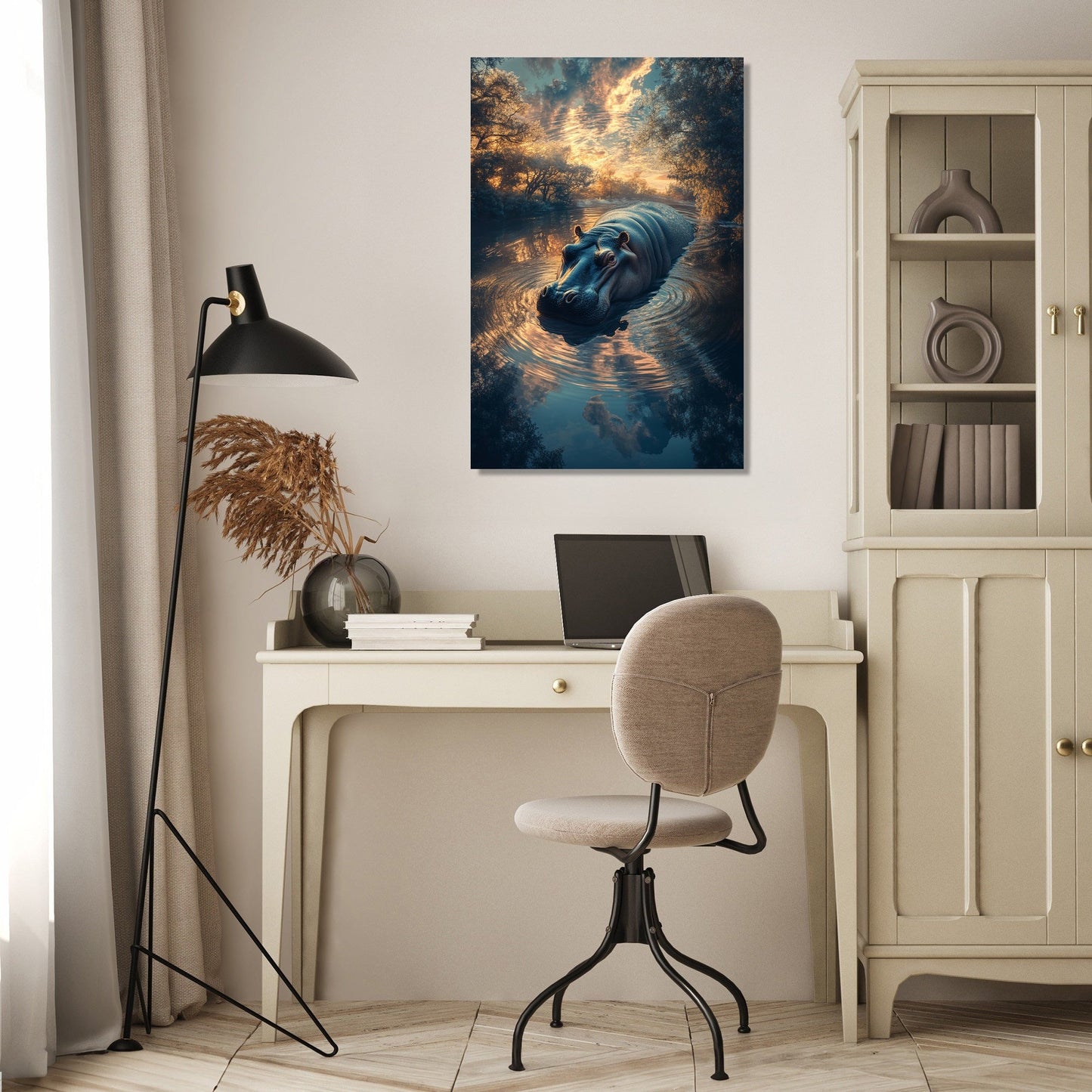 Hippo’s Dream Afloat Canvas
