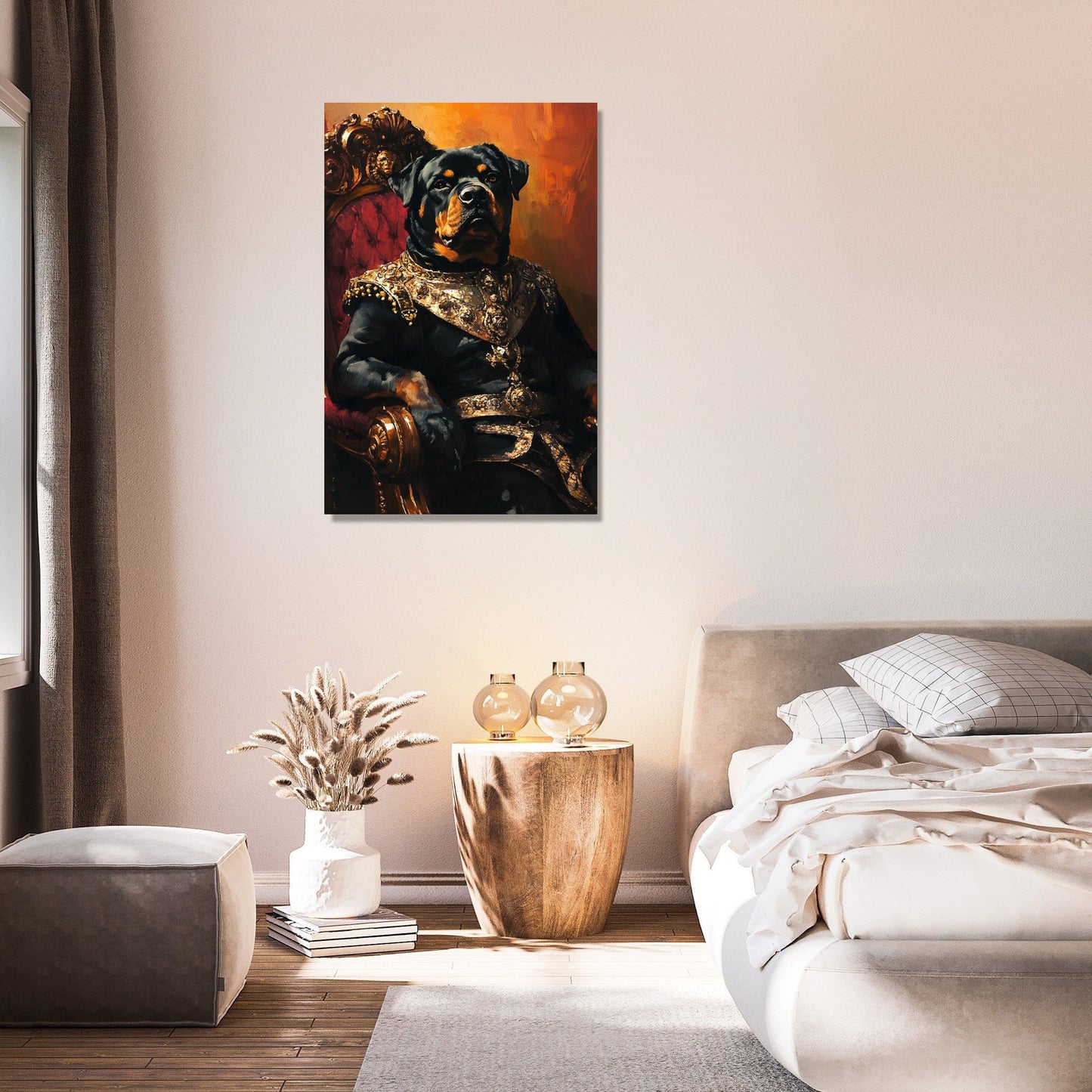 Regal Rottweiler Sunset Canvas