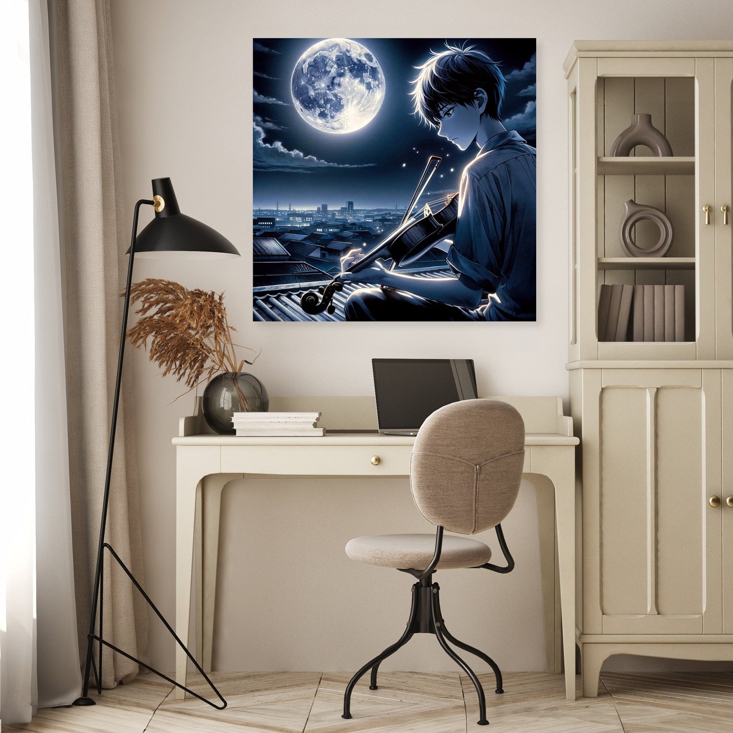 Moonlit Melody Canvas