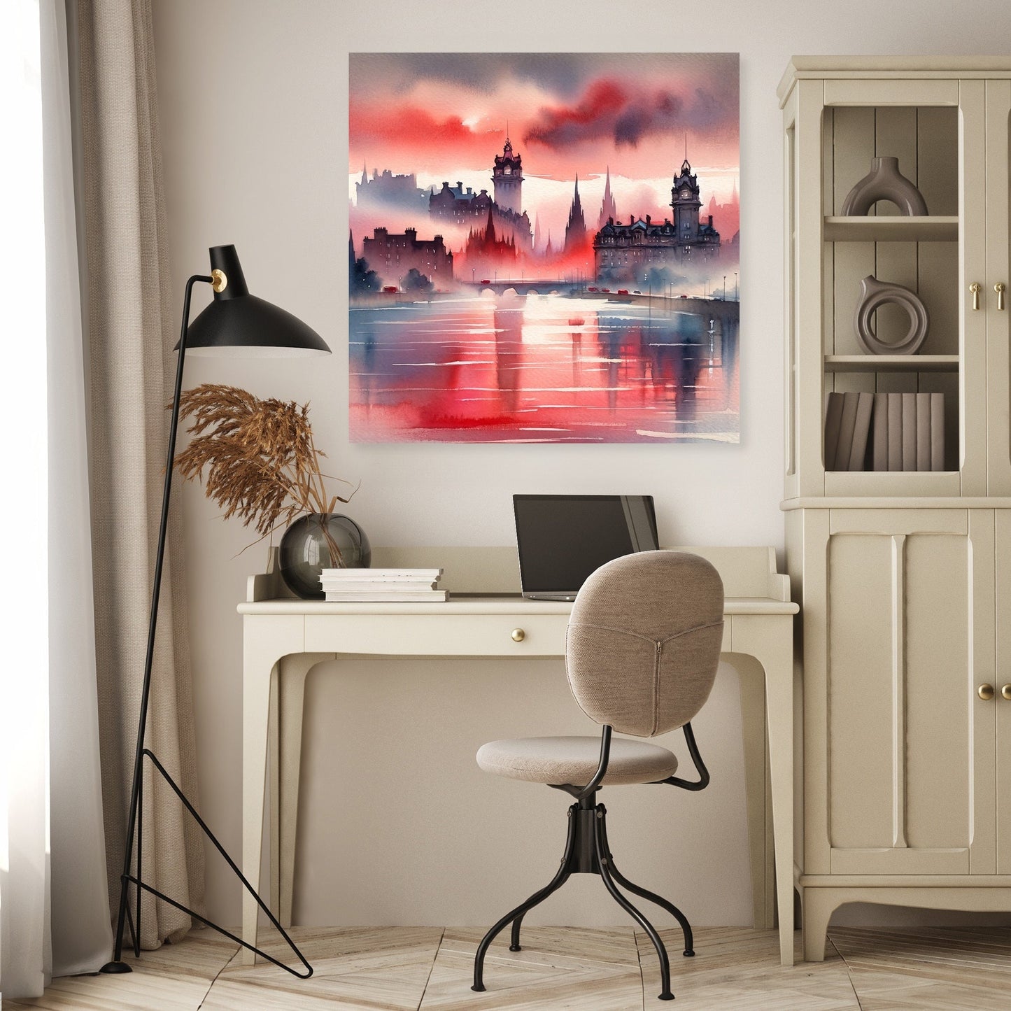 Edinburgh Sunset Serenity Canvas