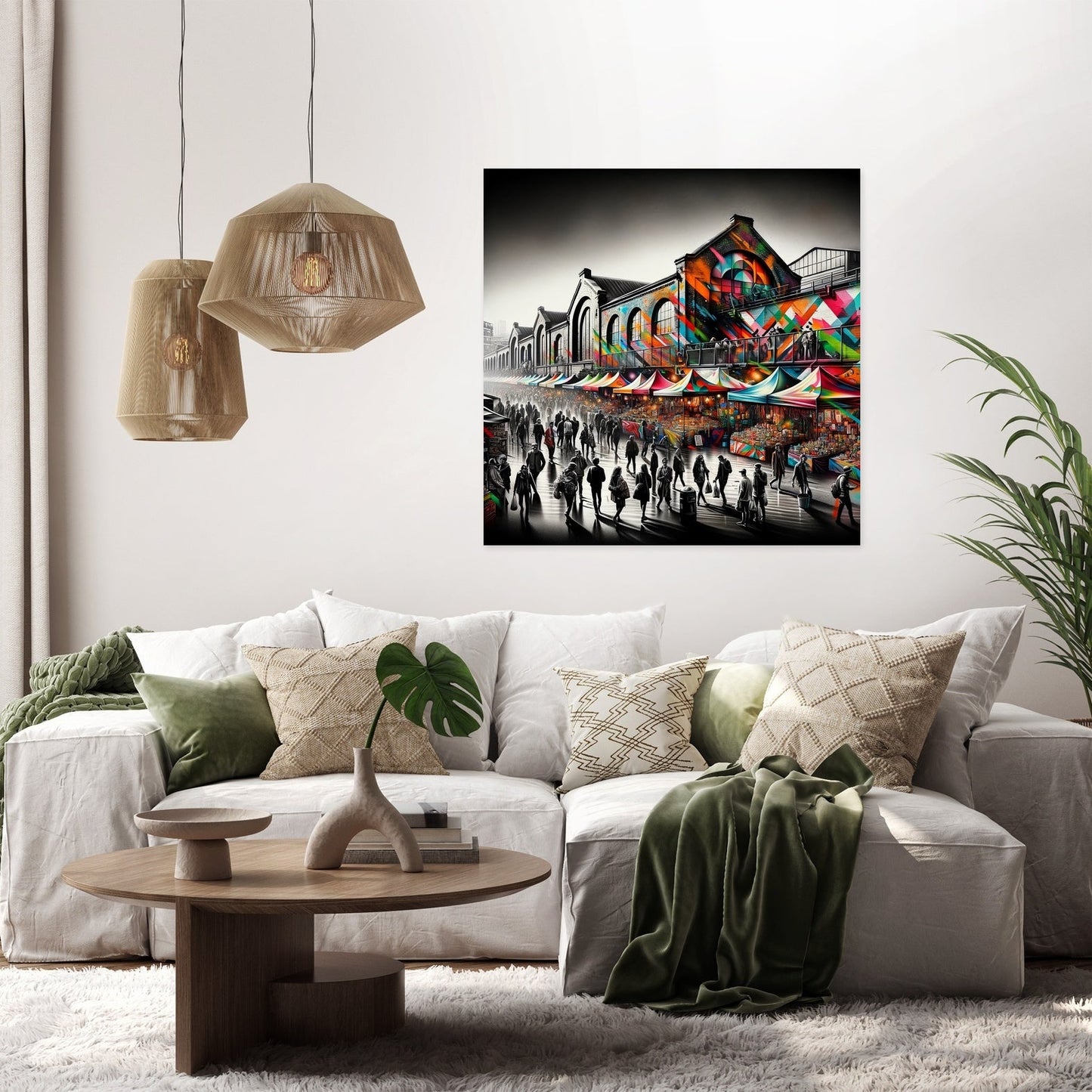 London Camden Market Modernist Fusion Canvas