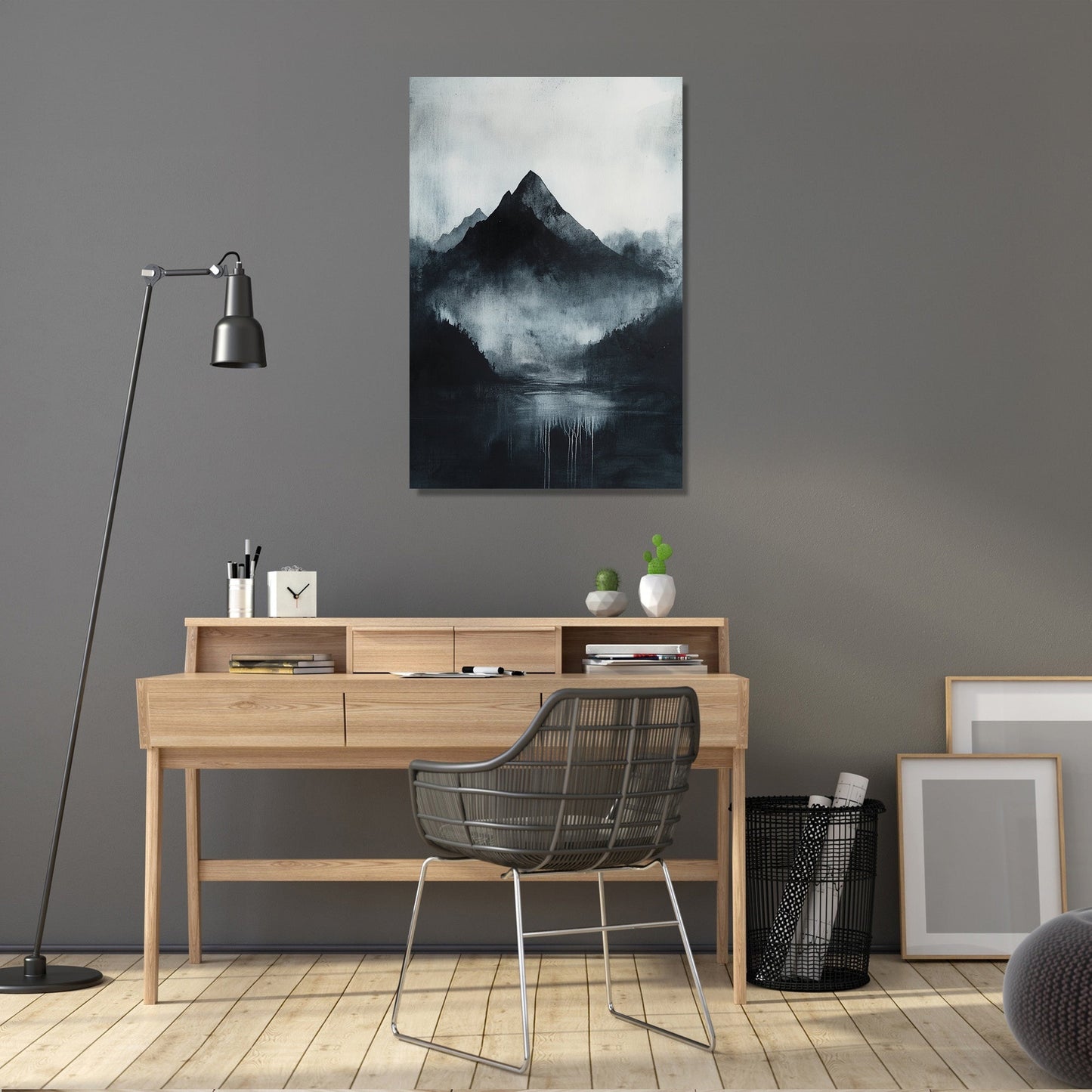 Black Mountain Silhouette Canvas