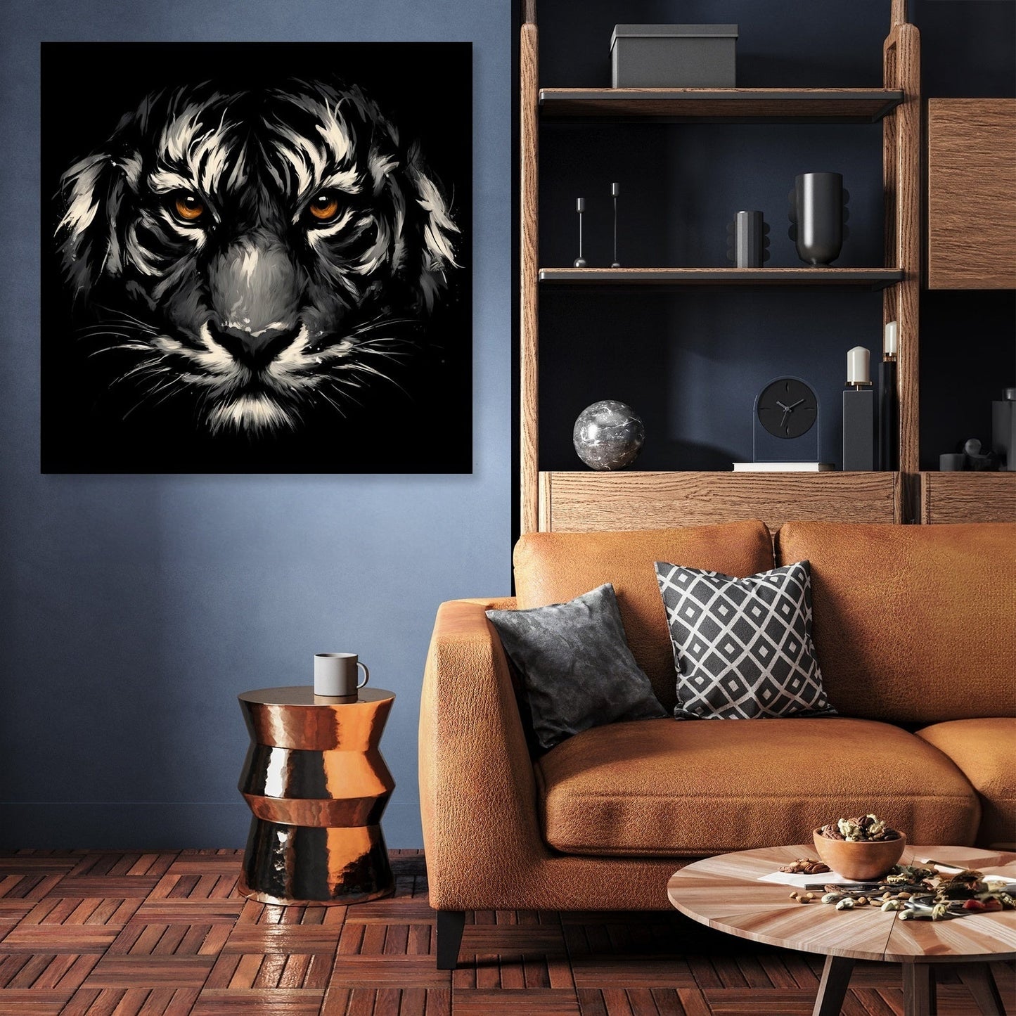 Dark Tiger Gaze Canvas