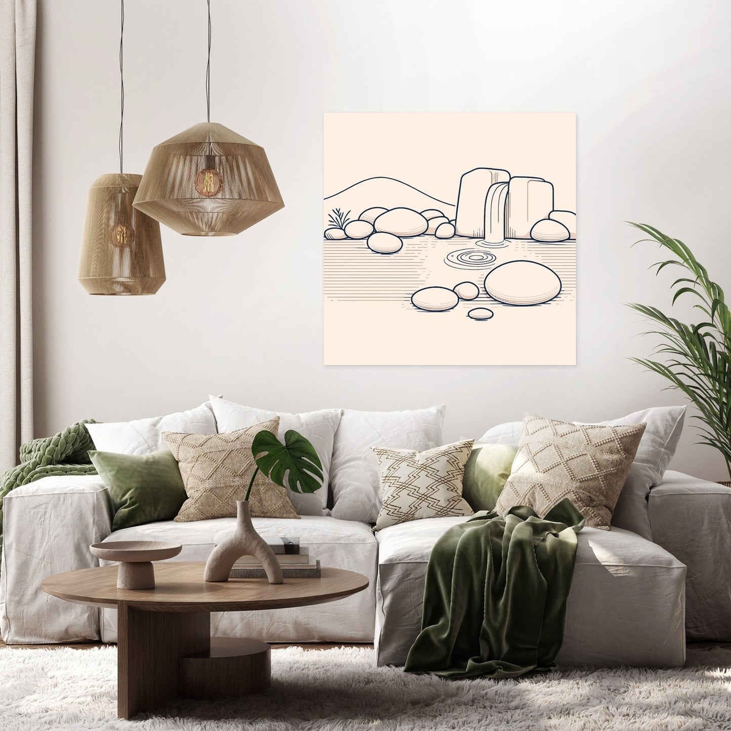 Zen Garden in Pastel Canvas