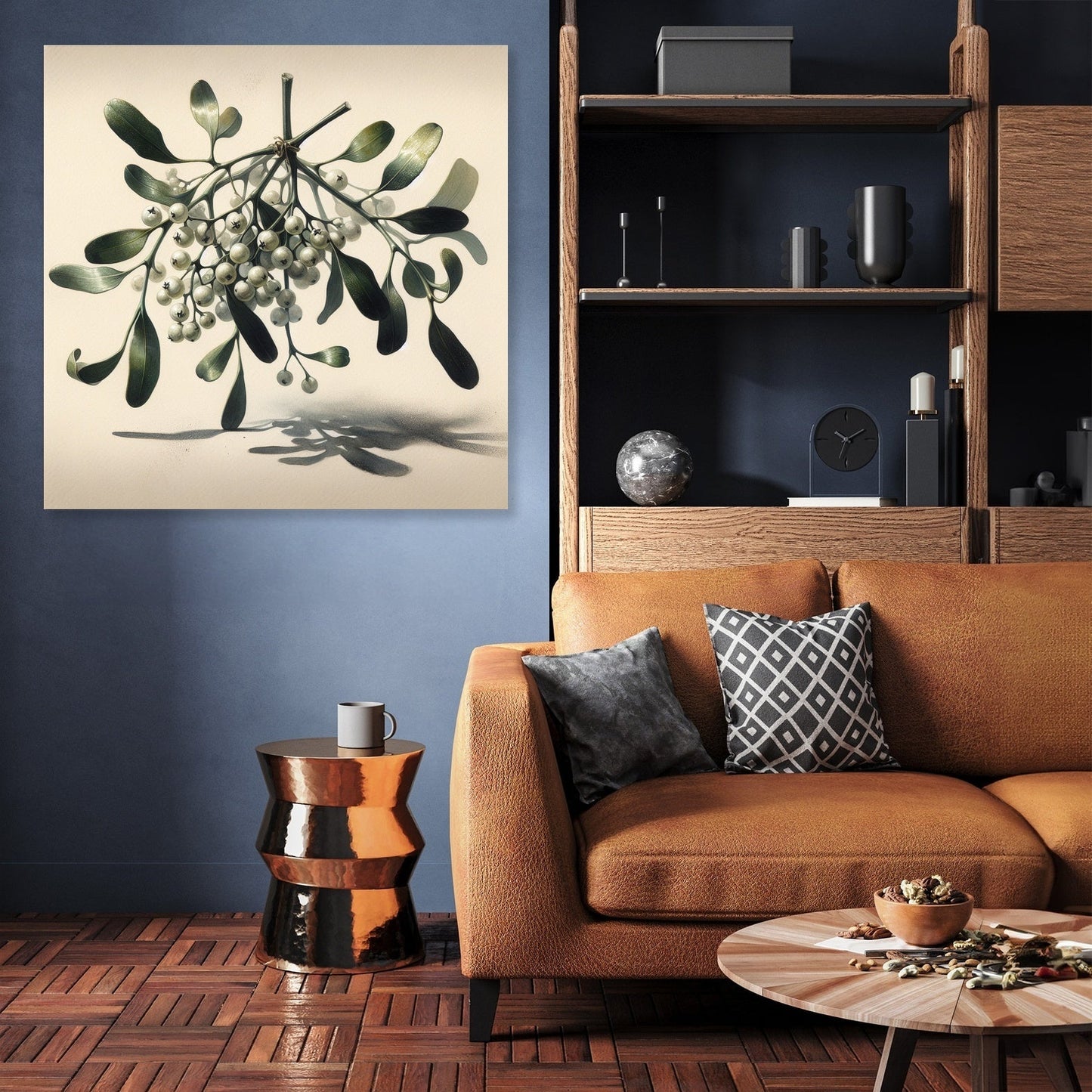 Melancholic Mistletoe Christmas Canvas