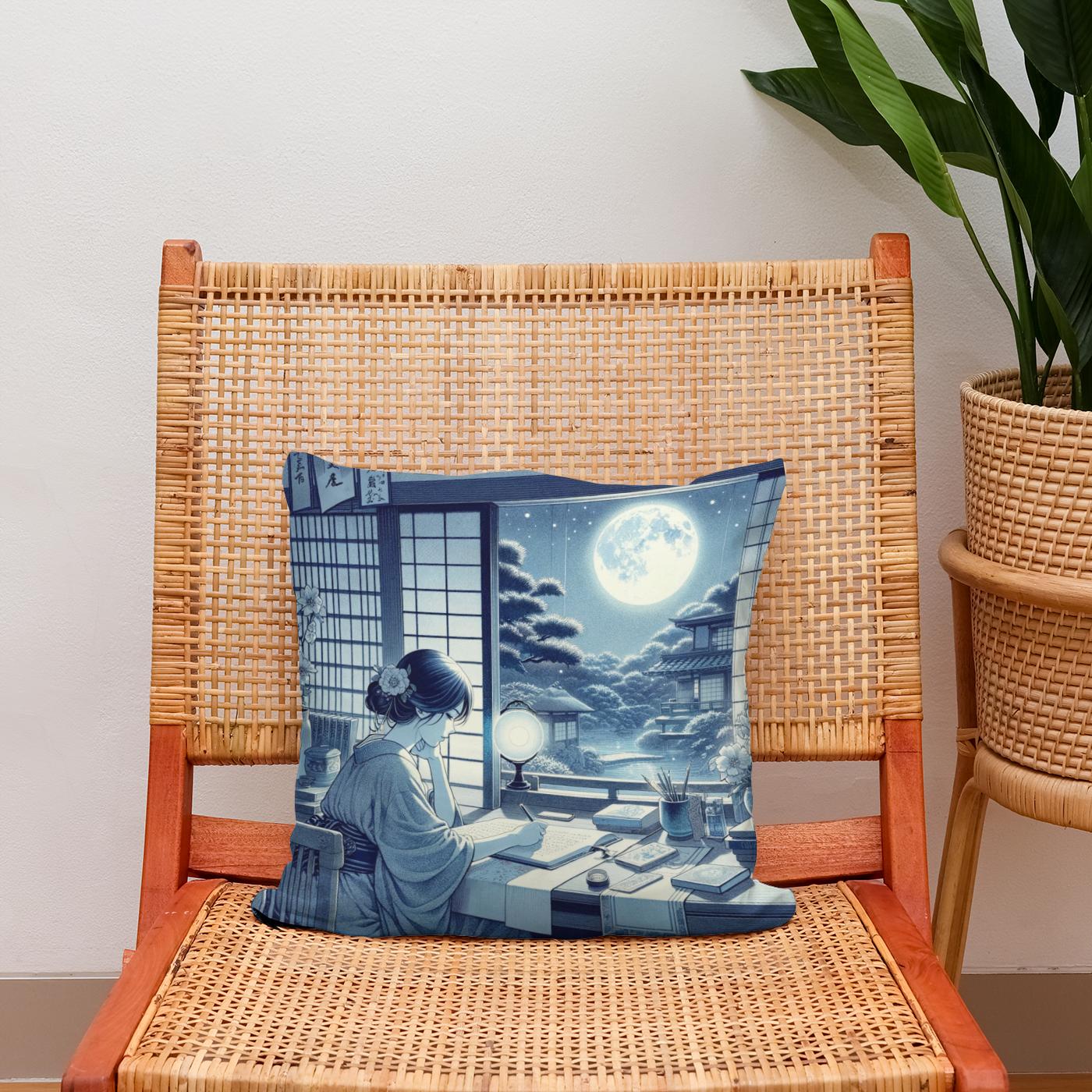 Moonlit Memoir Cotton Cushion