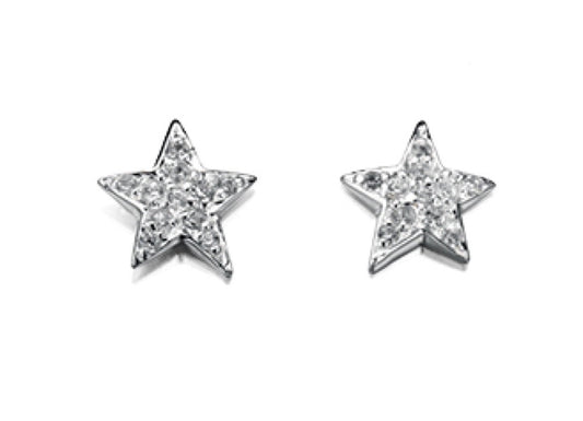 Beginnings Star Stud Earrings with Cubic Zirconia