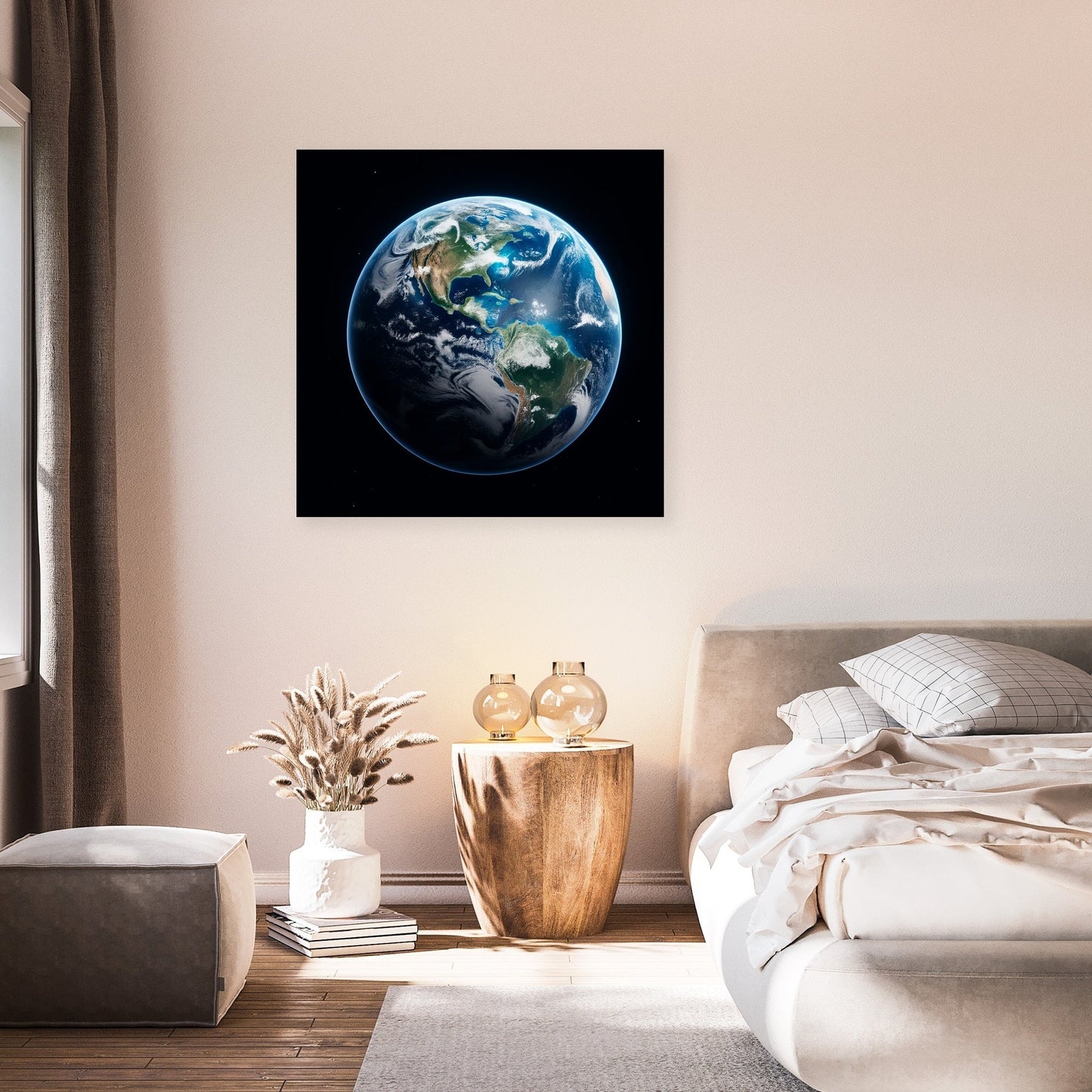 Earth's Nocturnal Elegance Canvas