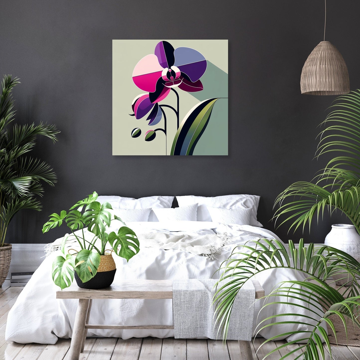 Modern Orchid Elegance Canvas