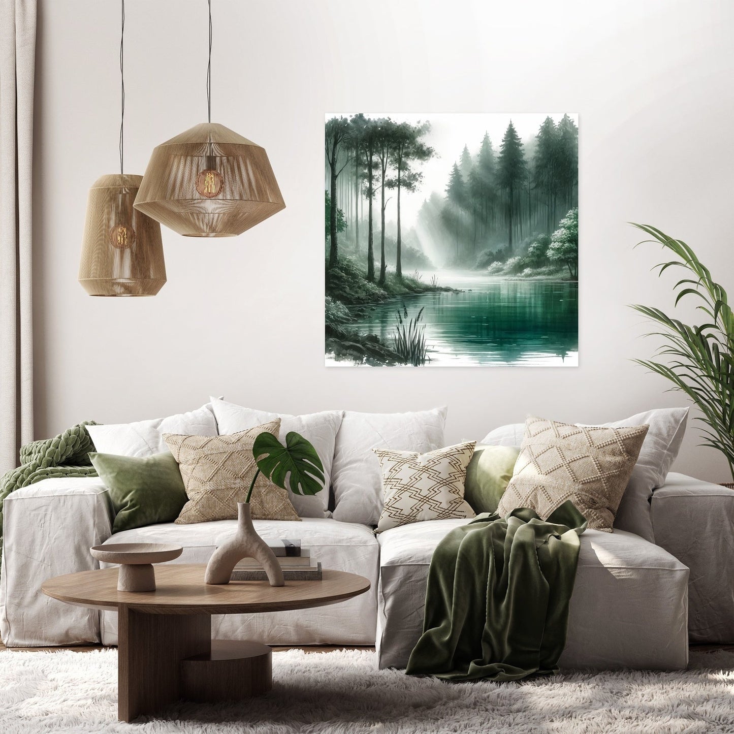 Forest Lake Tranquility Canvas