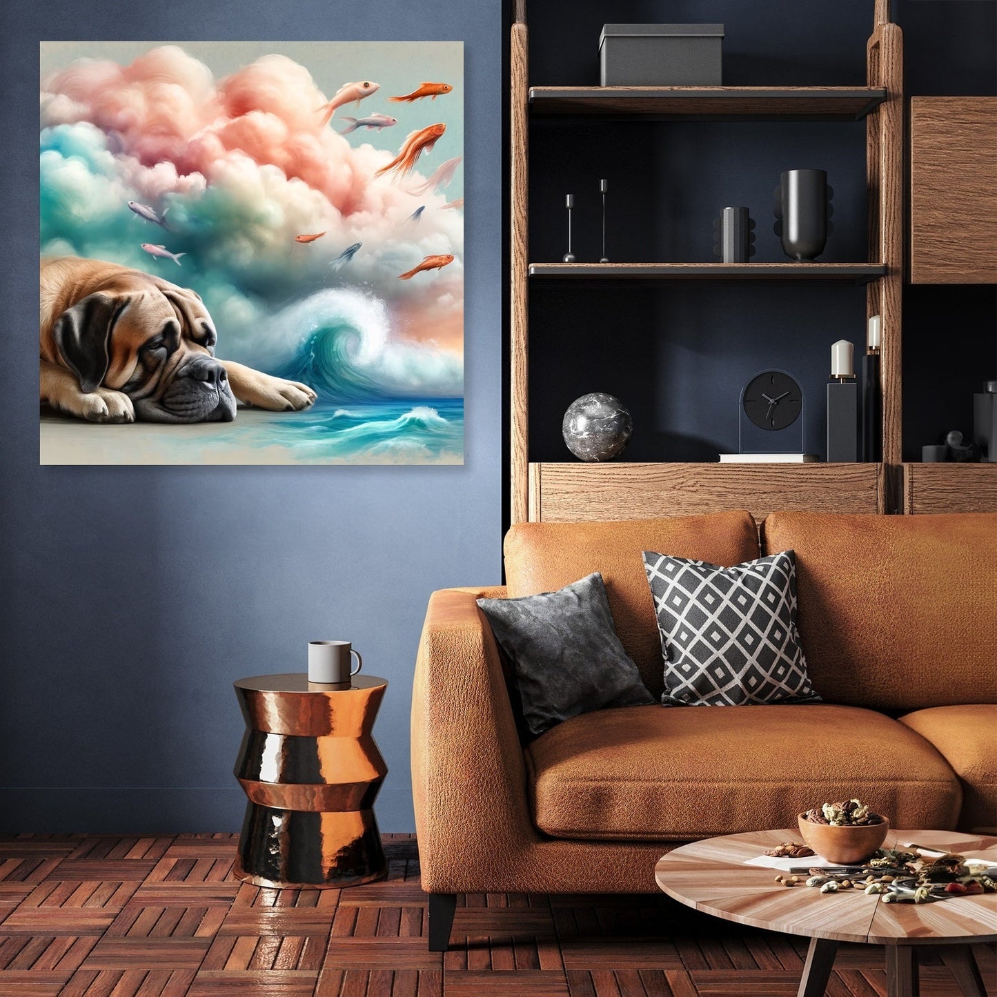 Whimsical Daydreams Bullmastiff Canvas