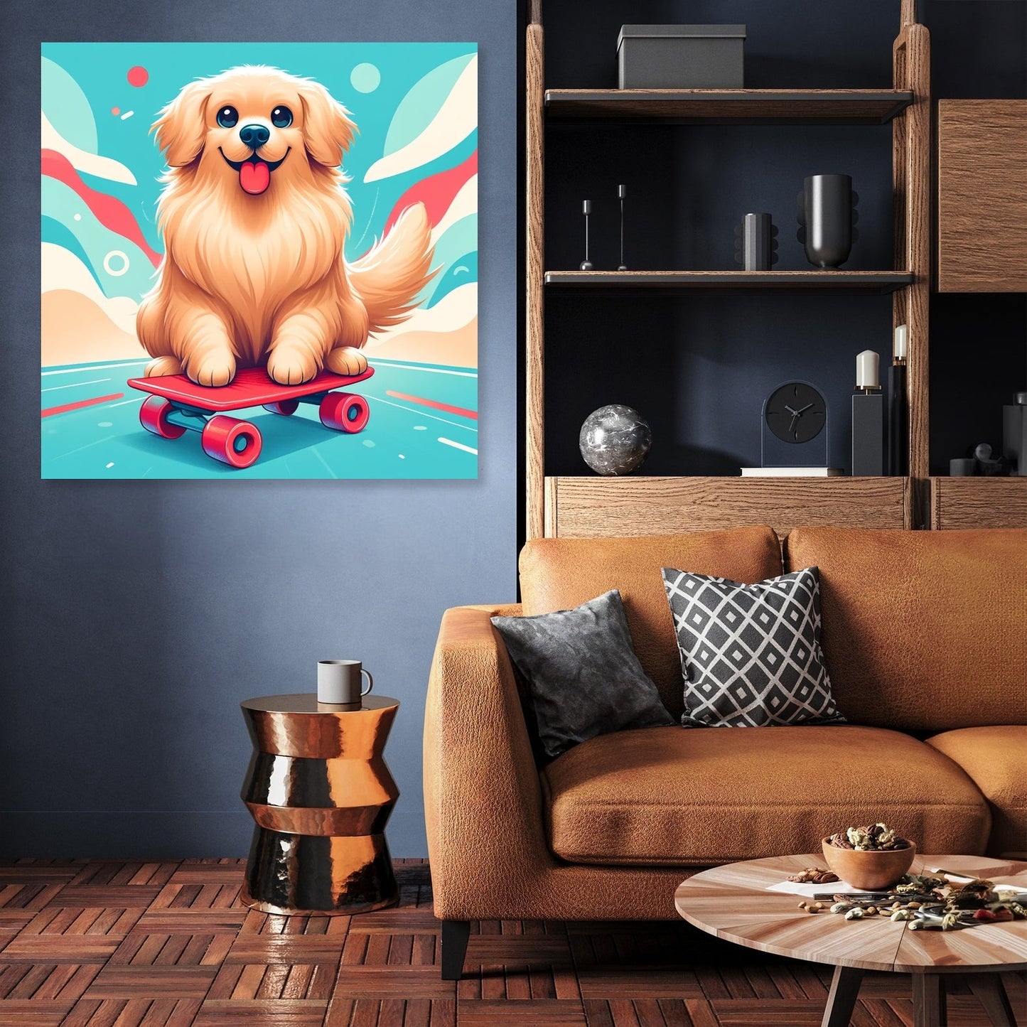 Skater Dog Canvas