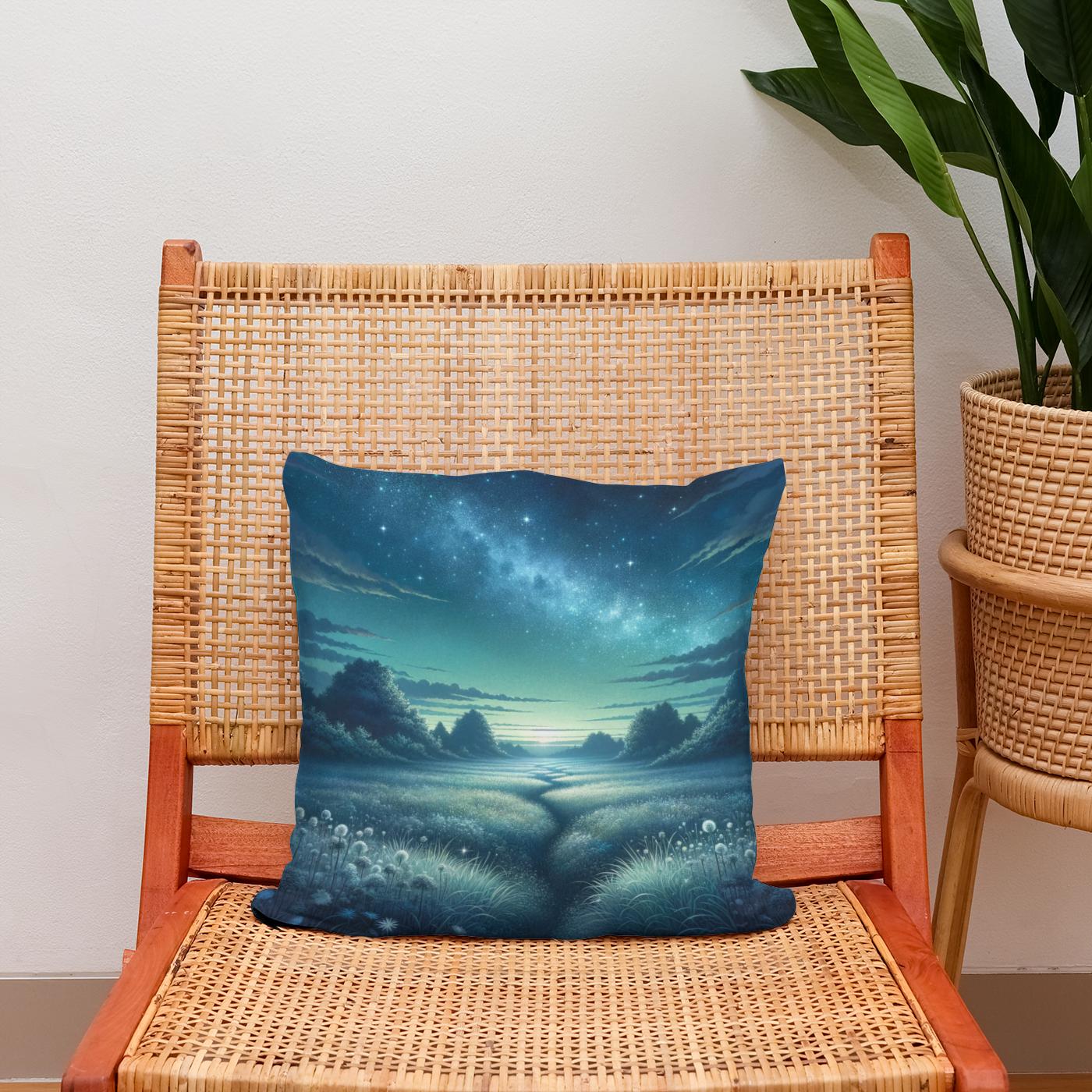 Twilight Meadow Cotton Cushion
