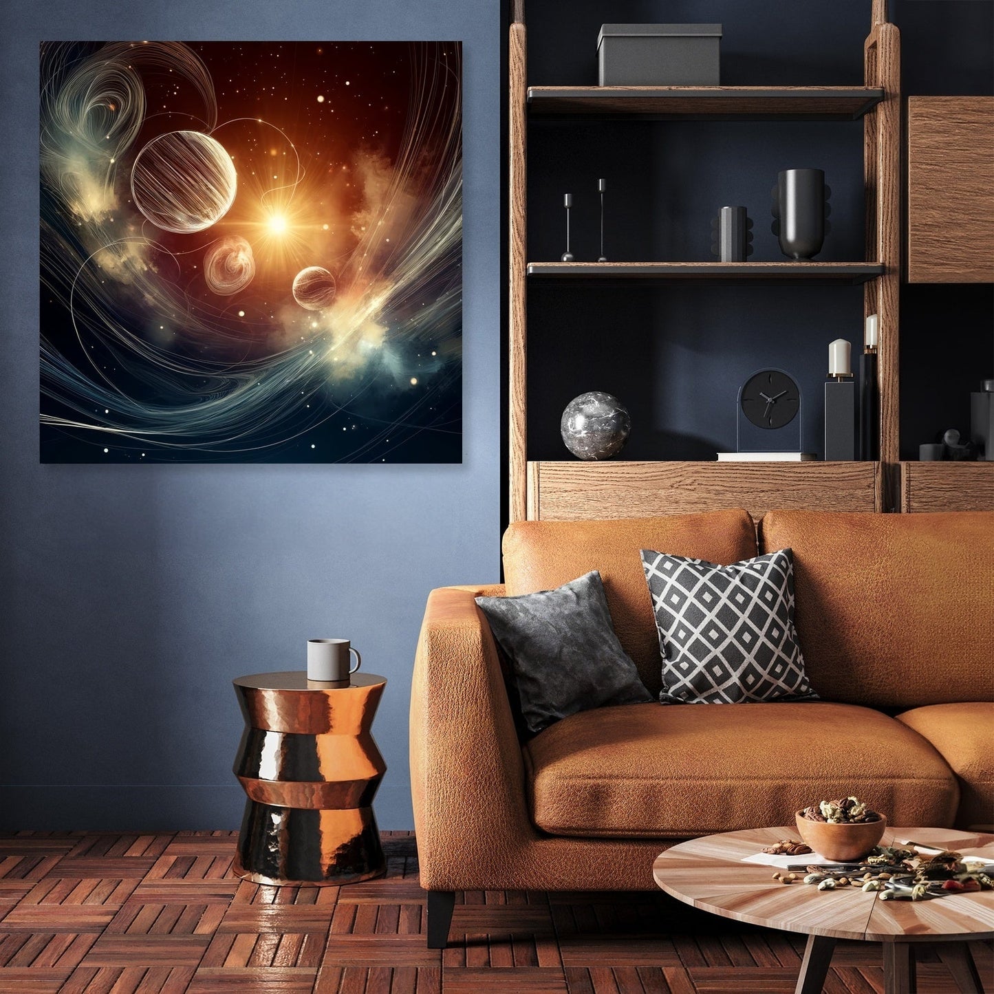 Nebula Lines Canvas