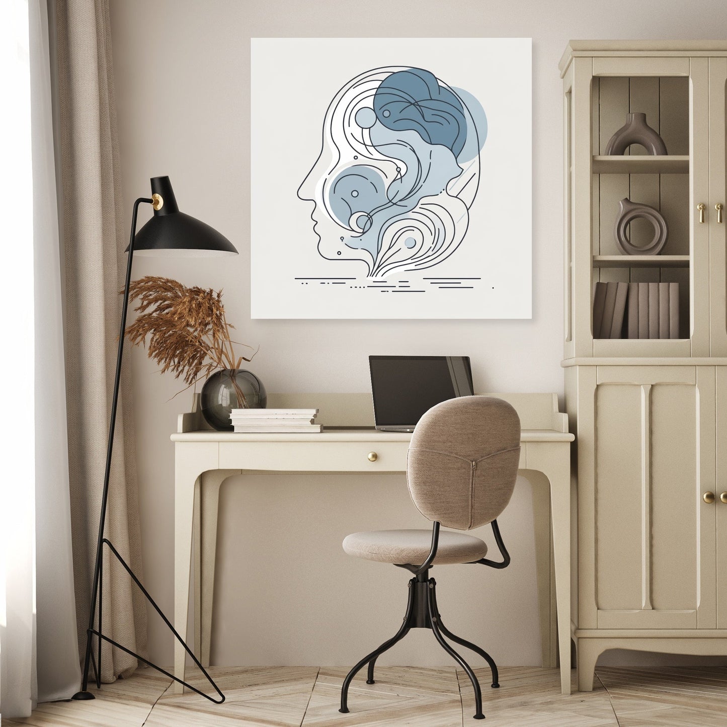Abstract Thoughts in Cold Colors Canvas