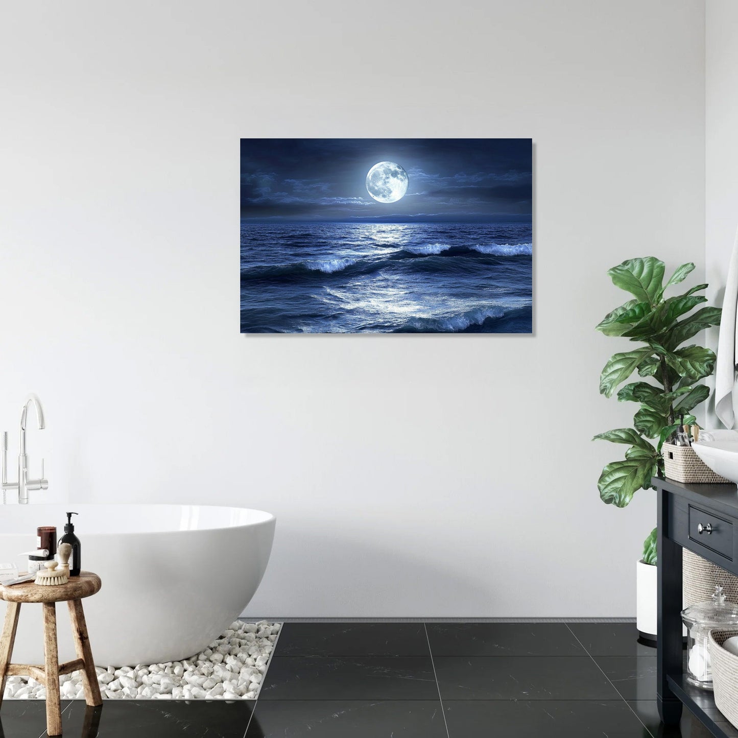 Moonlight Wave Whisper Canvas