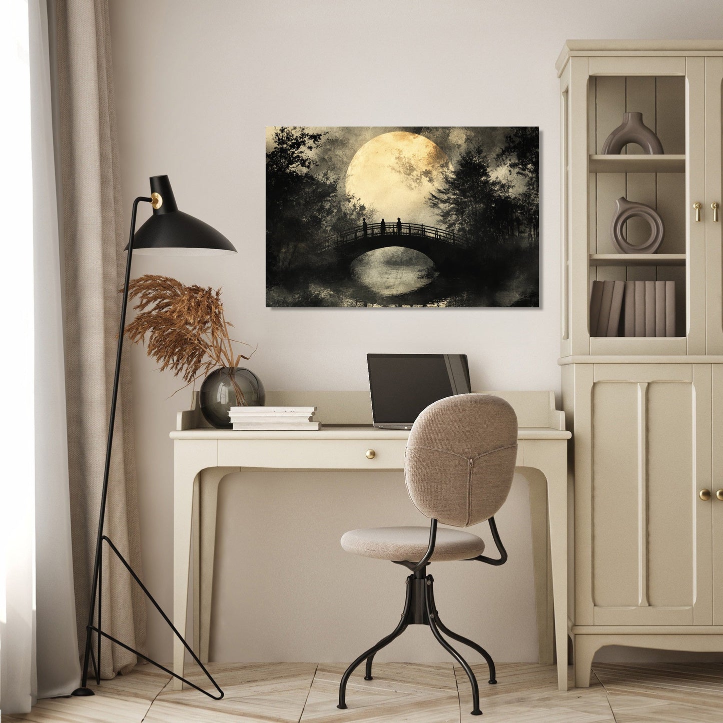 Moonlit Bridge Canvas