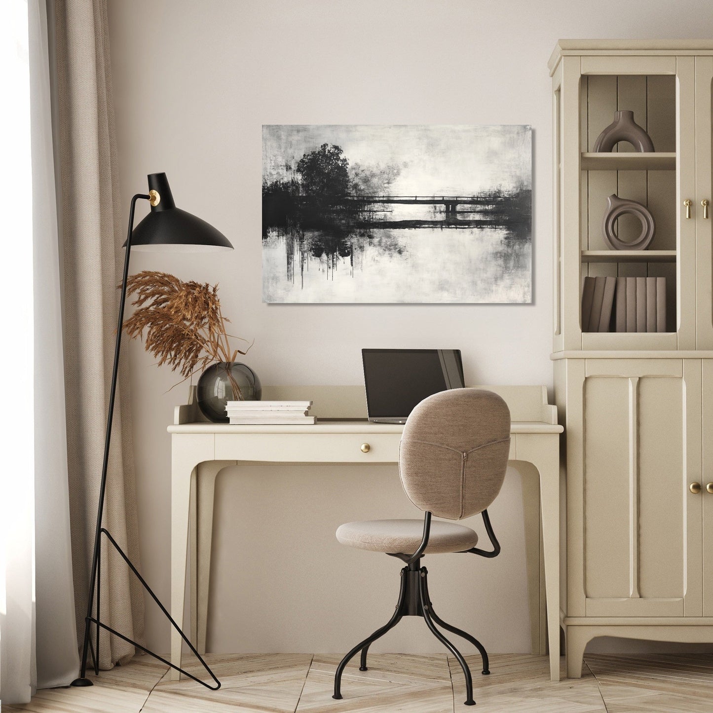 Ethereal Bridge Reflection Canvas