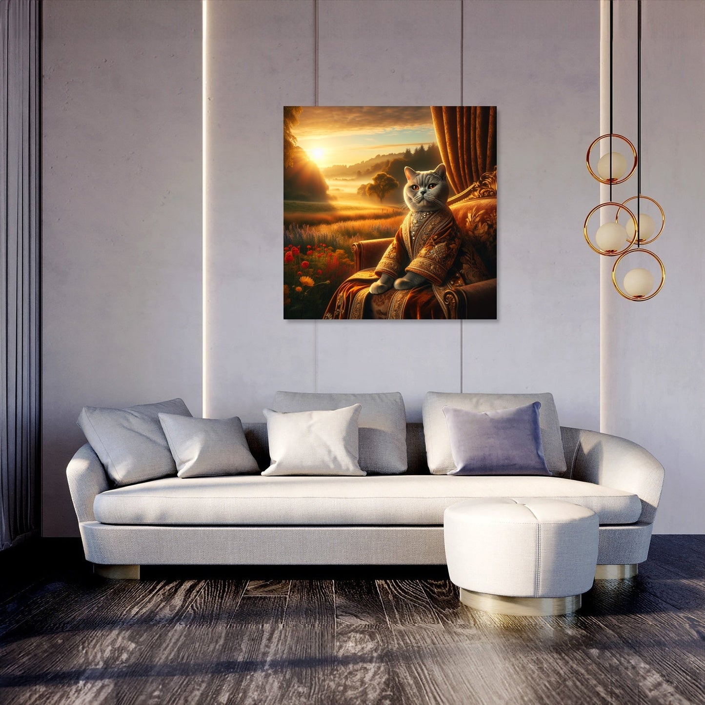Regal Dawn Cat Majesty Canvas