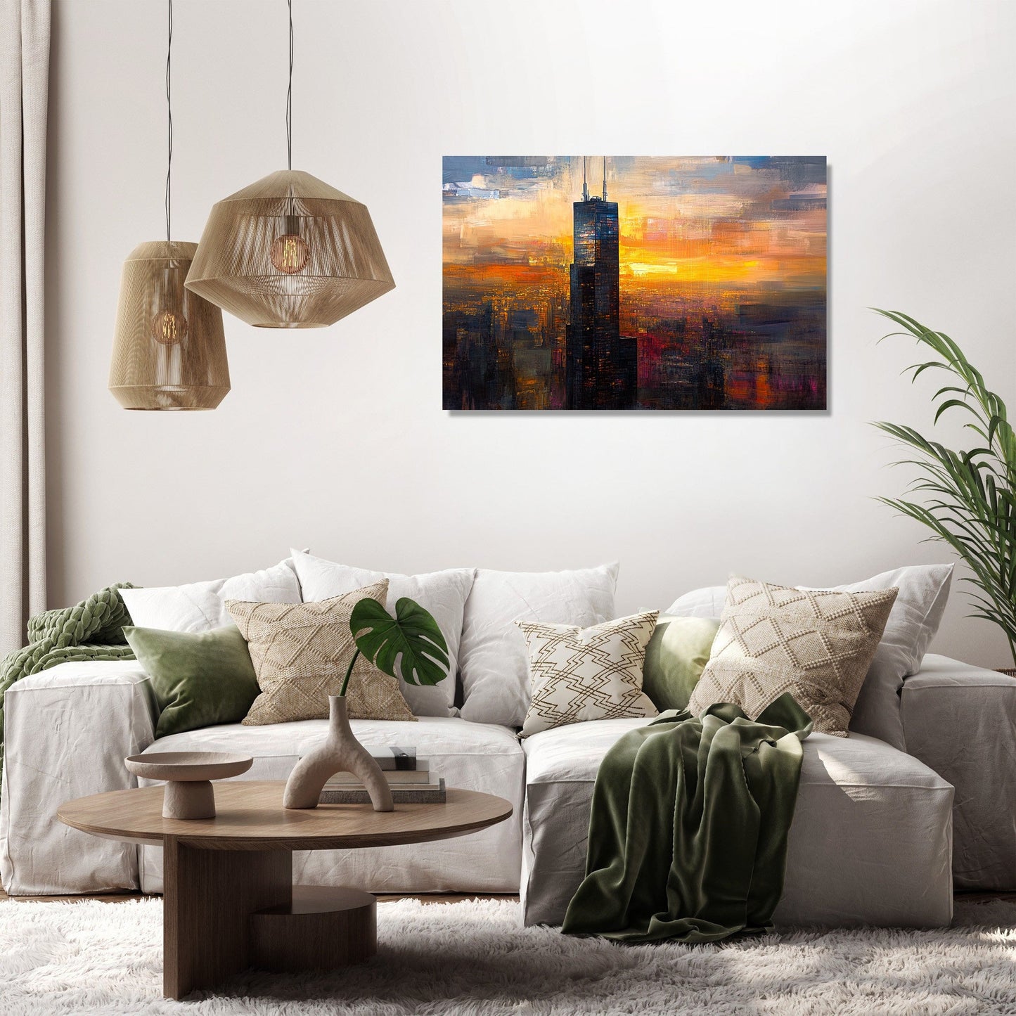 Willis Tower Evening Canvas