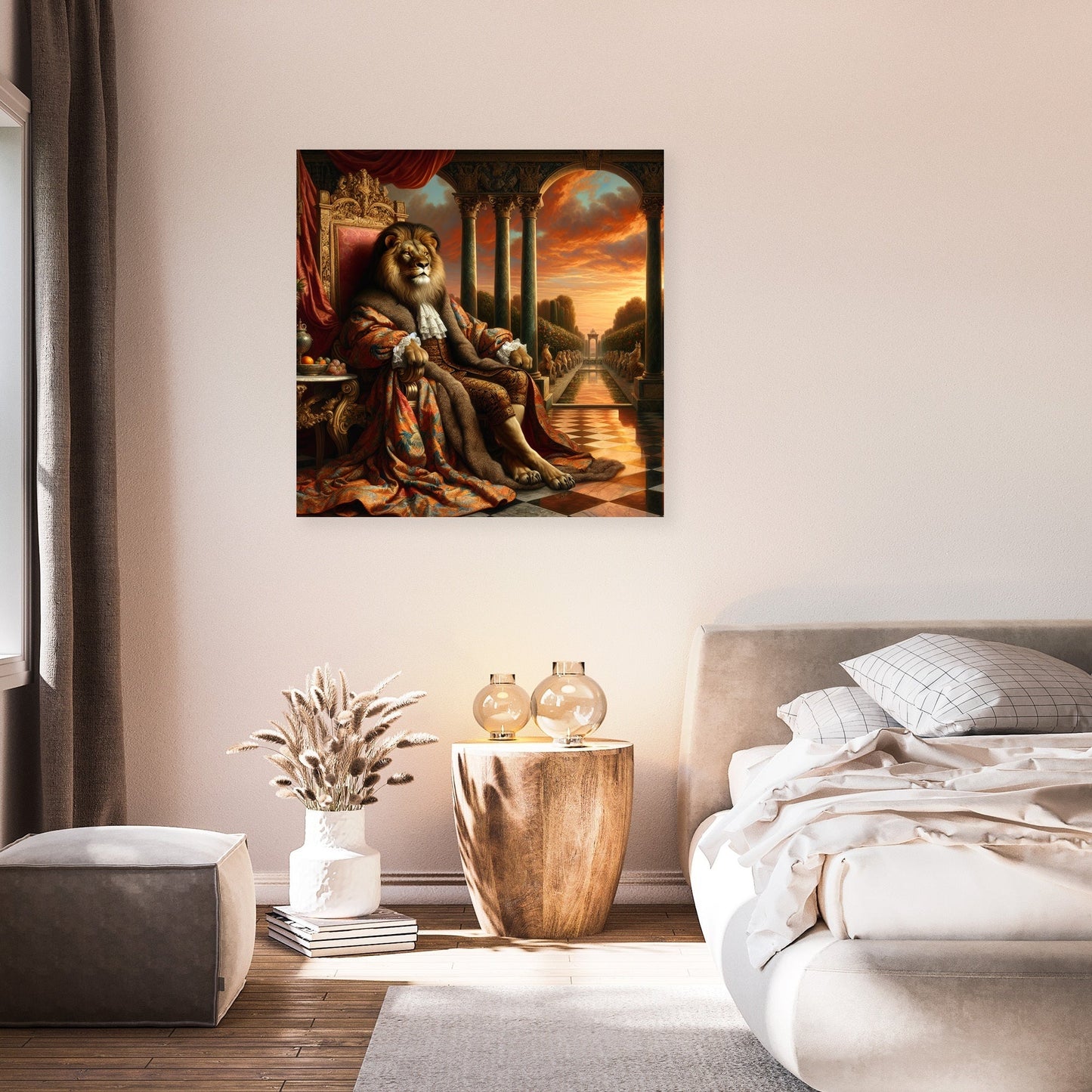 Regal Lion's Kingdom Sunset Canvas