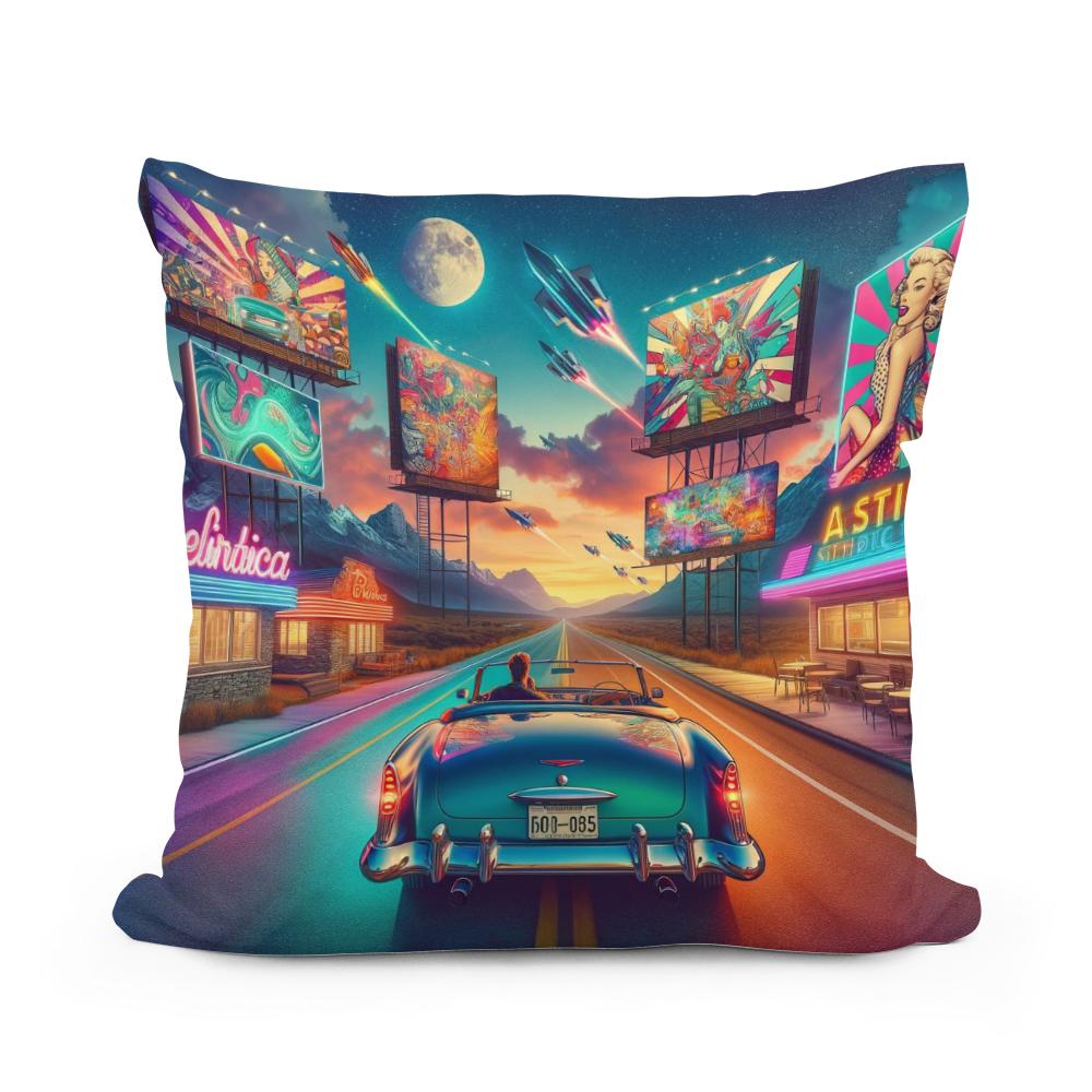 Timeless Highway Cotton Cushion