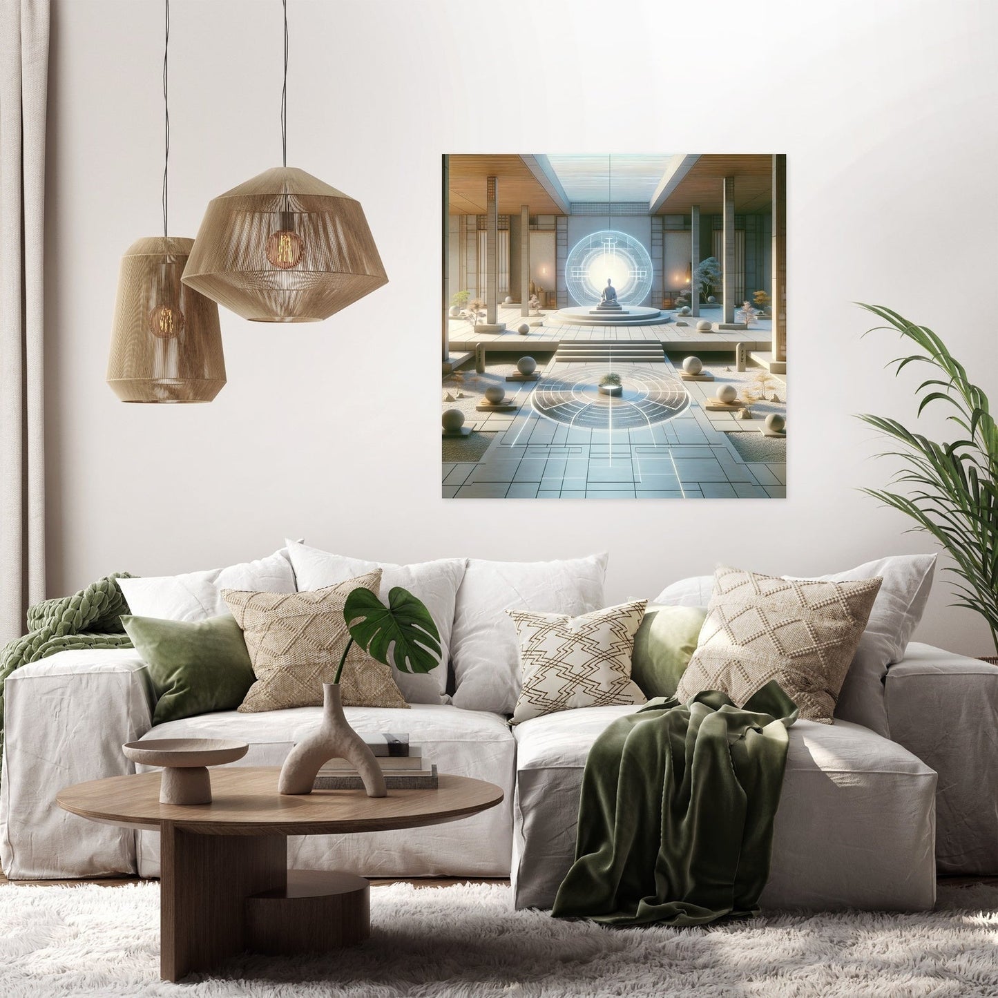 Serene Digital Zen Canvas