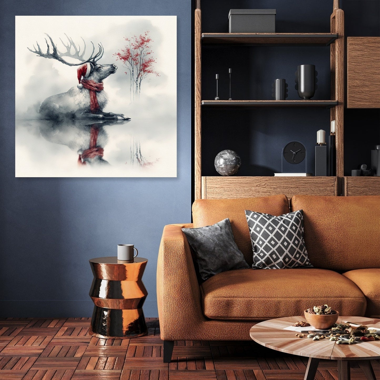 Melancholic Reindeer Solitude Canvas