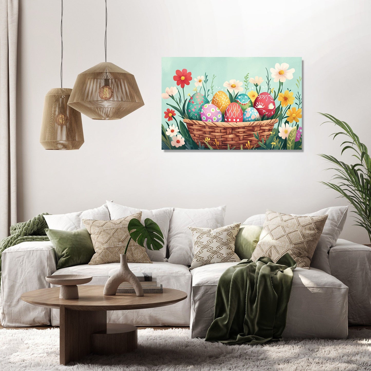 Easter Basket Blooms Canvas