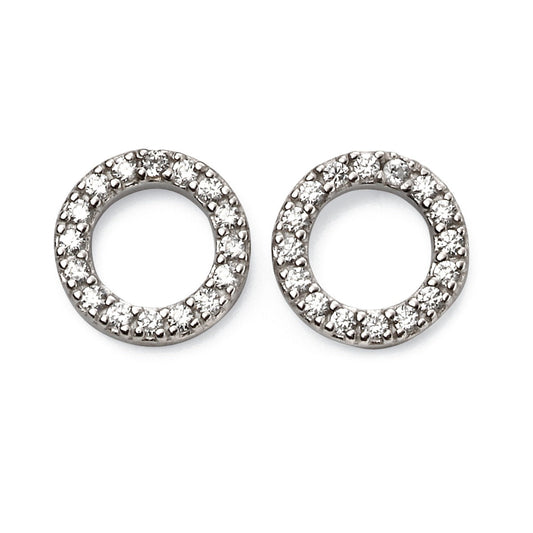 Beginnings Open Circle Earrings with Cubic Zirconia