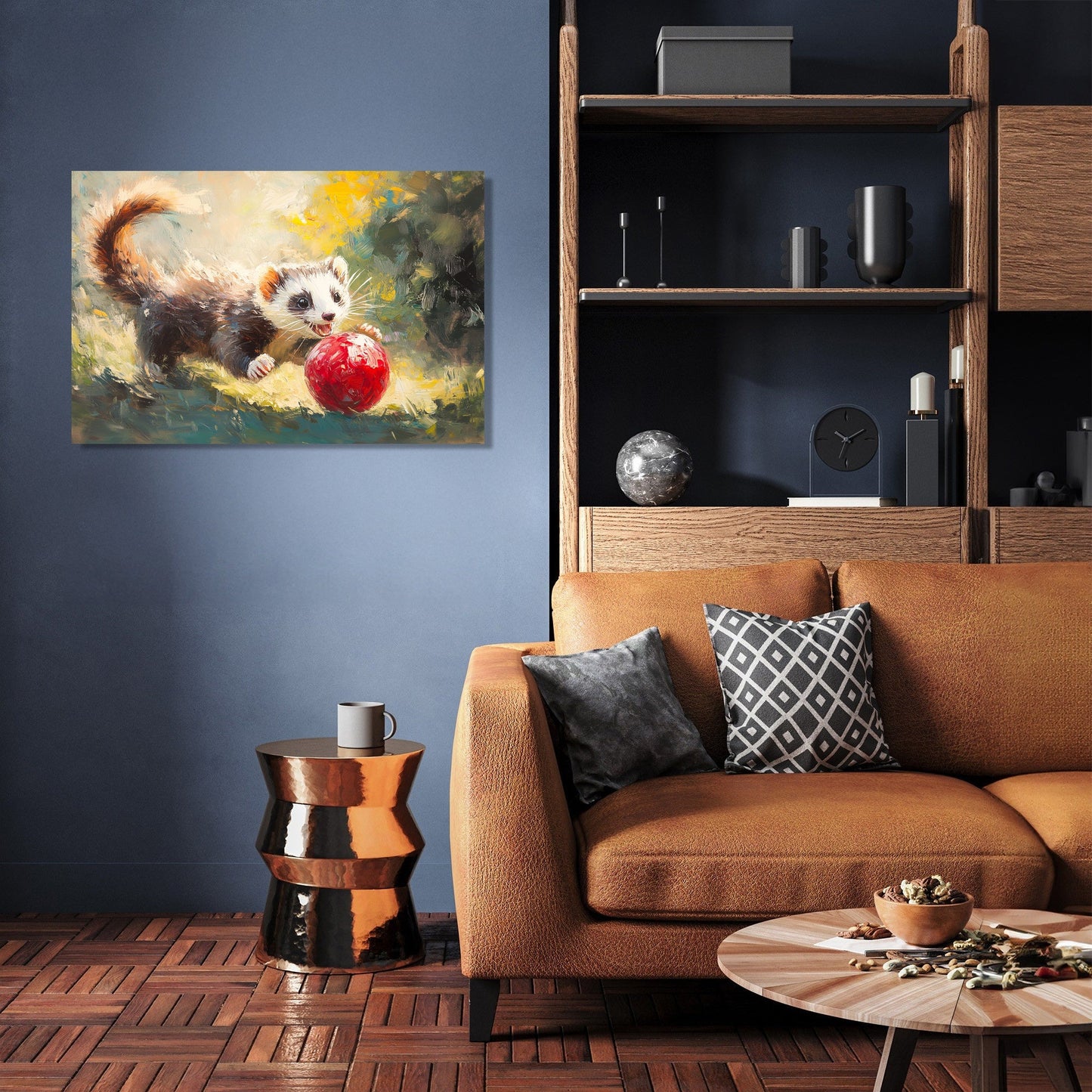 Ferret Frolic Canvas