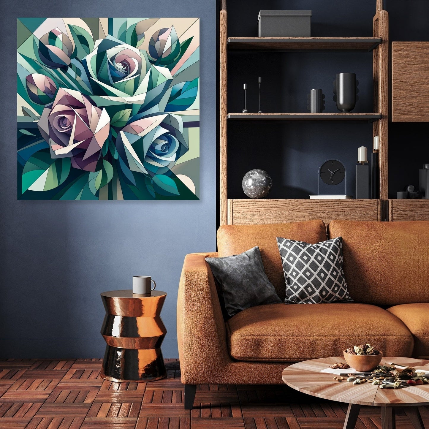 Cubism Rose Puzzle Canvas
