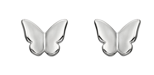 Beginnings Silver Butterfly Stud Earrings