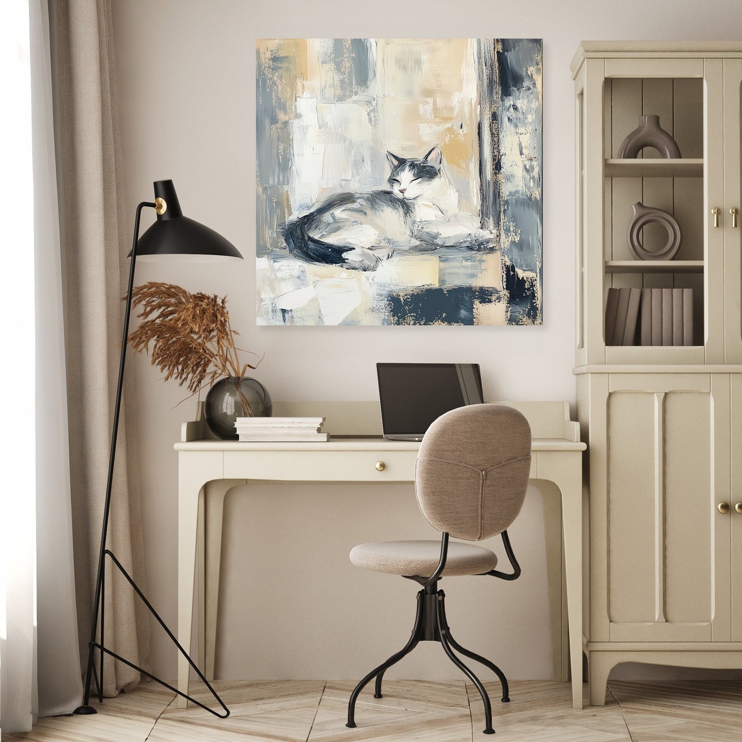 Lounging Feline Canvas