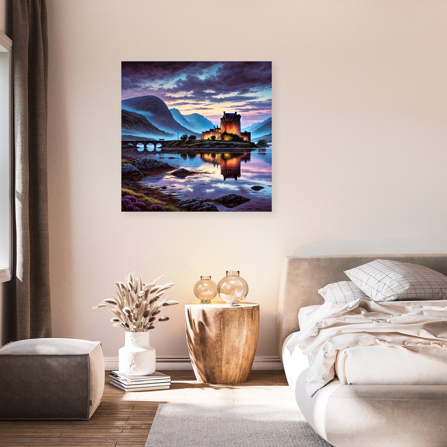 Twilight Highlands Castle Canvas