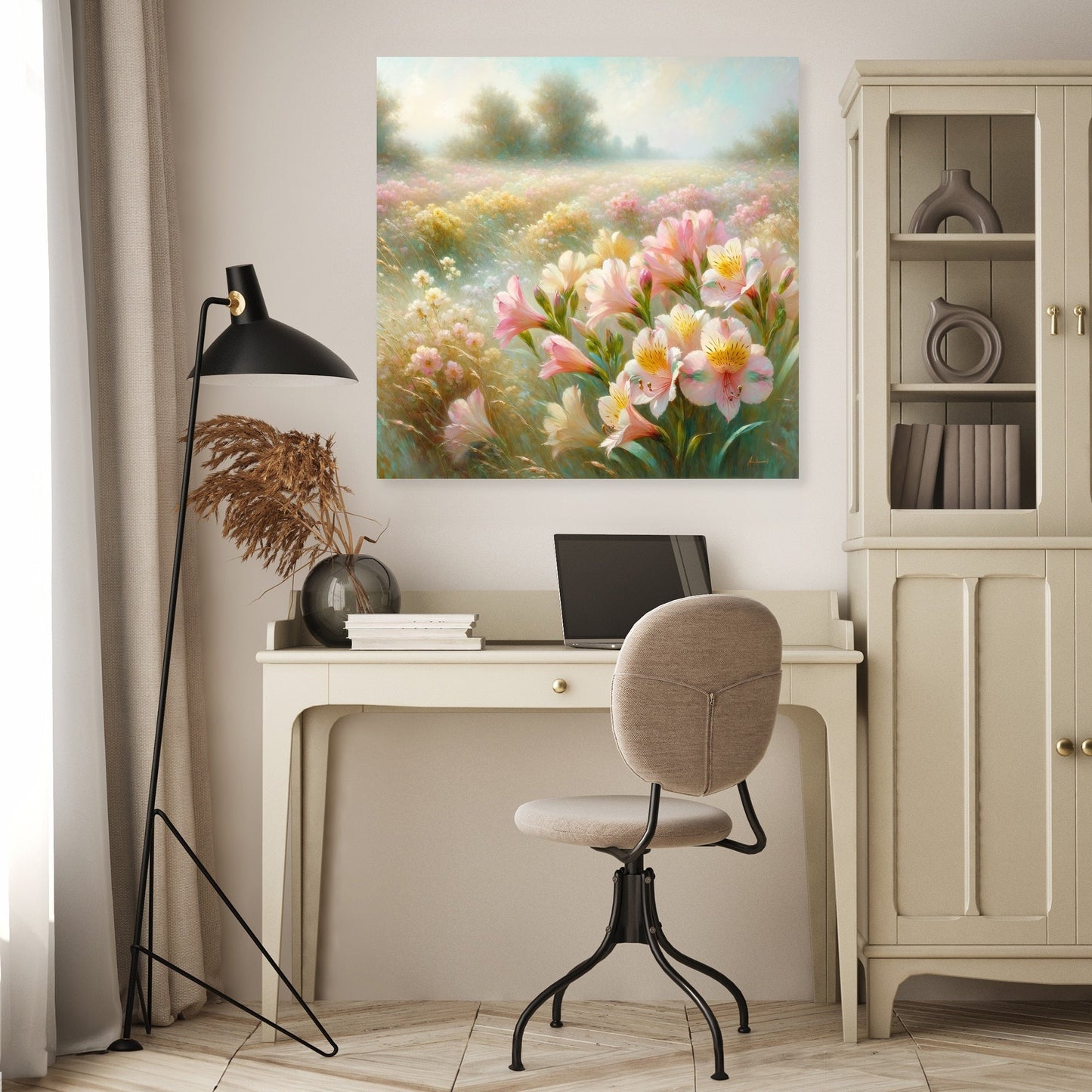 Gentle Alstroemeria Whispers Canvas