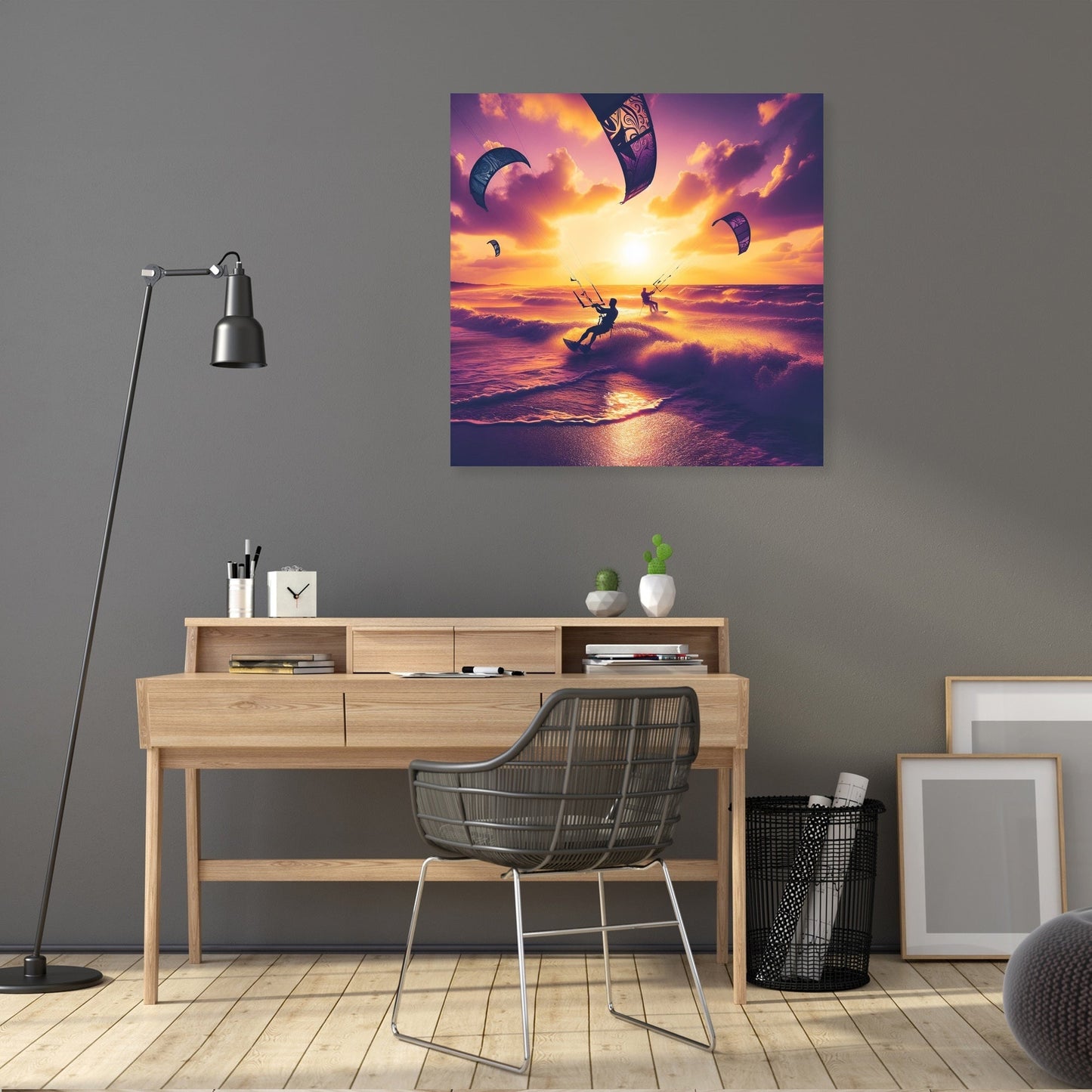 Summer Dusk Kitesurf Canvas
