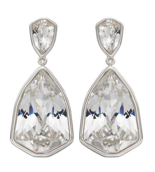 Beginnings Trilliant Shape Crystal Drop Earrings