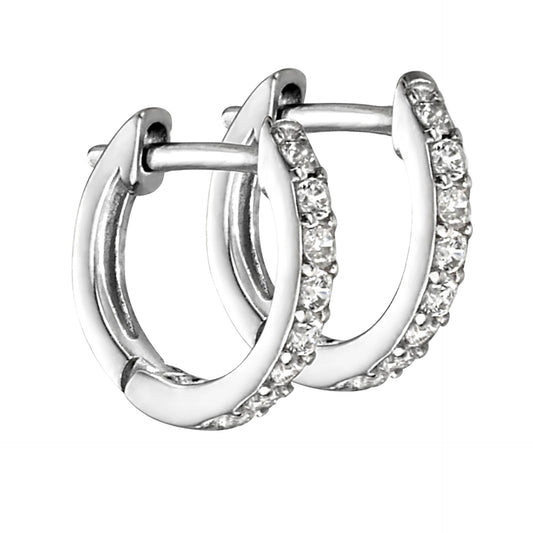 Beginnings Hoop Earrings with Cubic Zirconia