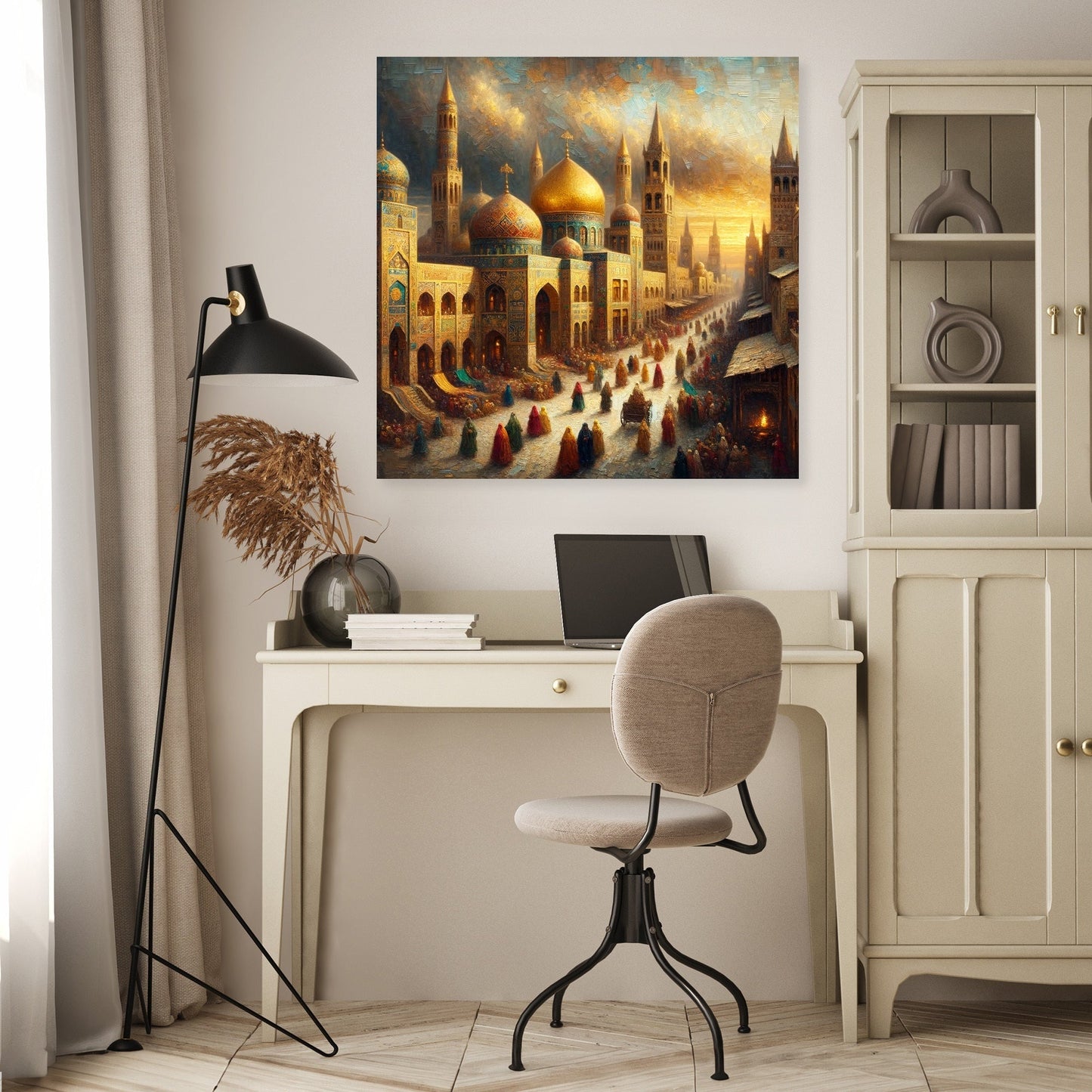 Golden City Splendor Canvas