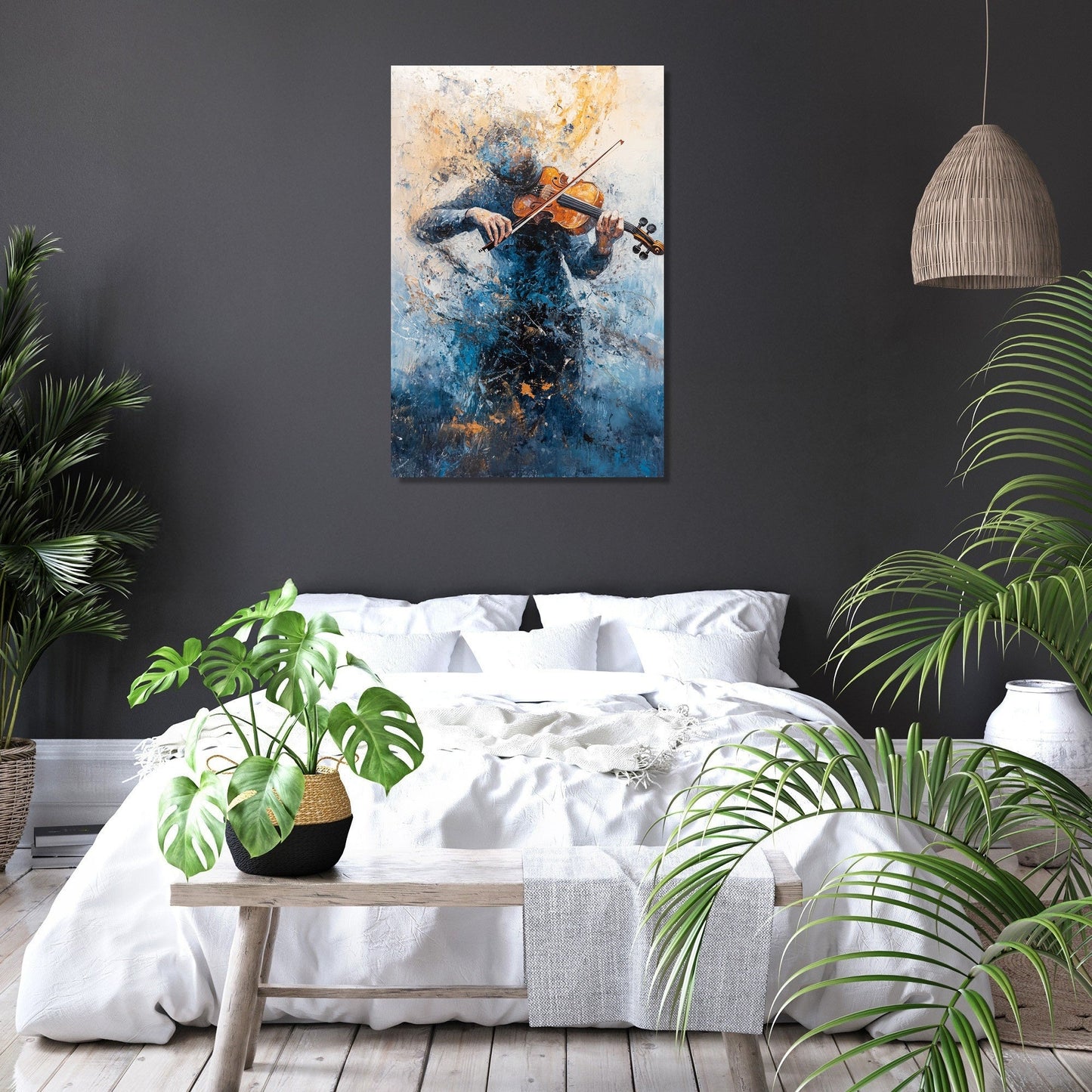 Violinist's Melody Chaos Canvas