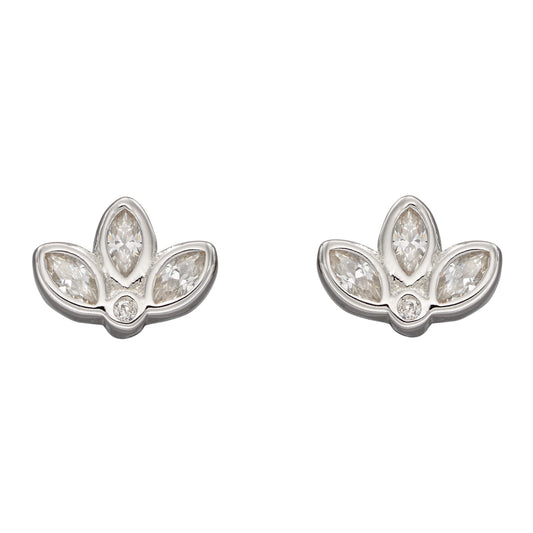 Beginnings Lotus Flower Stud Earrings