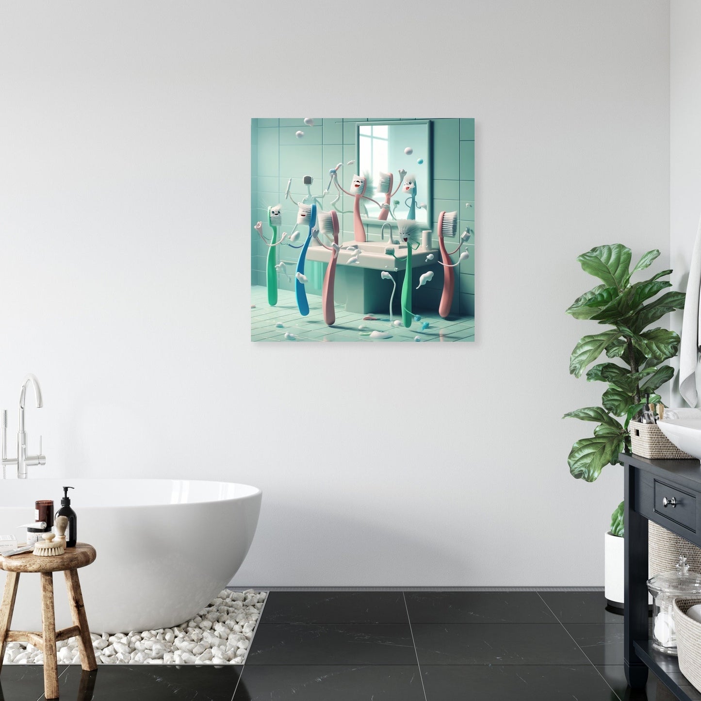 Toothbrush Tango Canvas