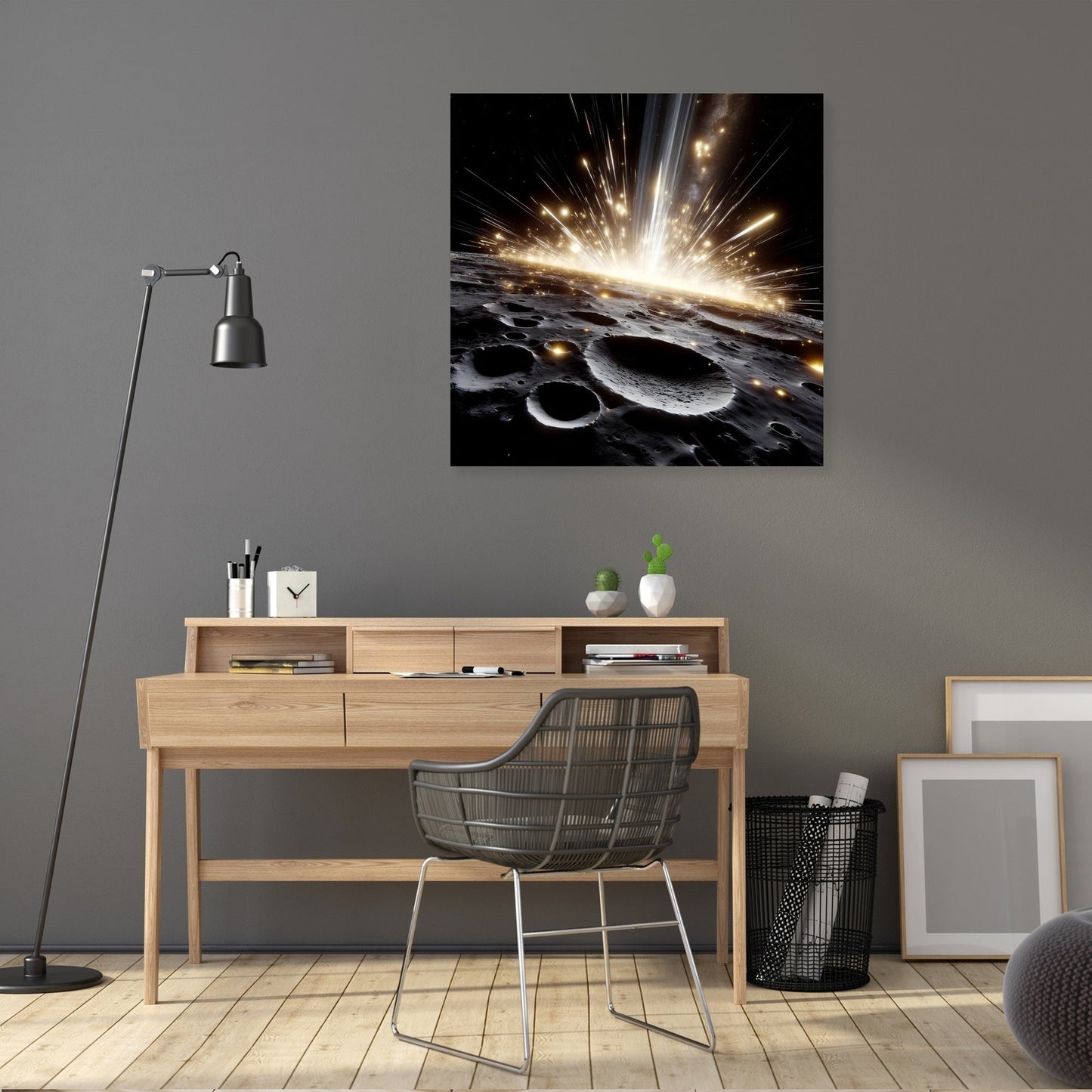 Mercury's Meteor Shower Spectacle Canvas