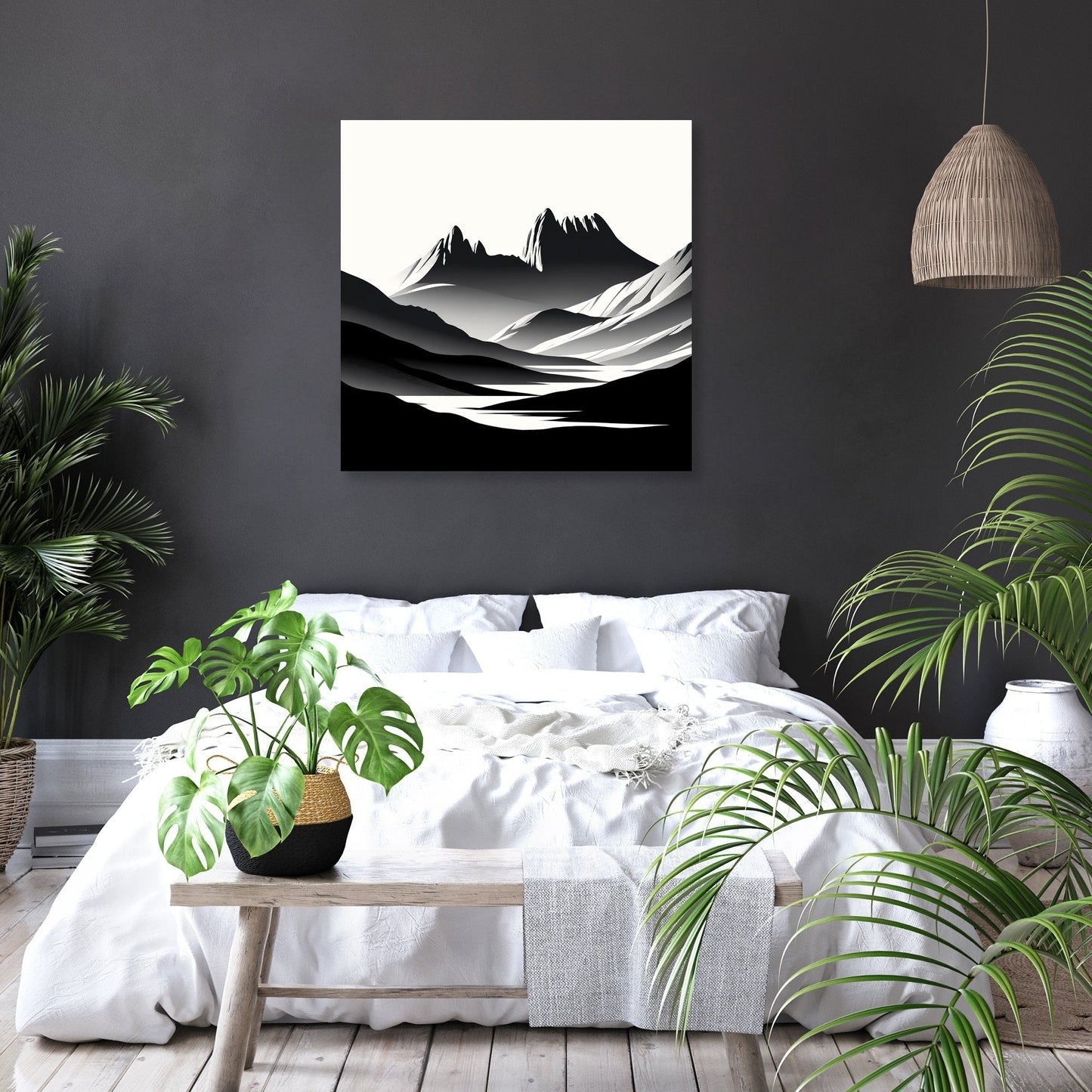 Cradle Mountain Abstract Shadows Canvas