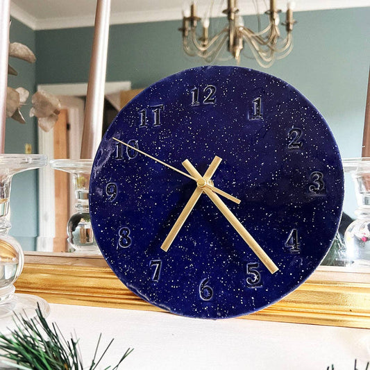 Dark Blue Wall Clock