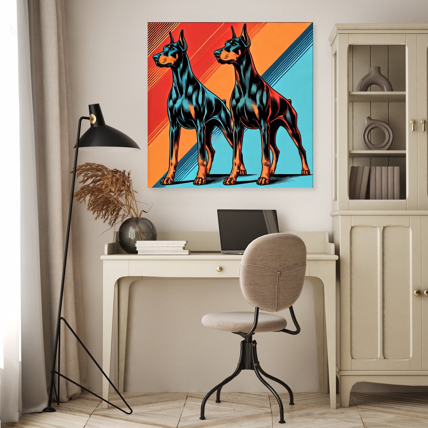 Dynamic Dobermans Canvas